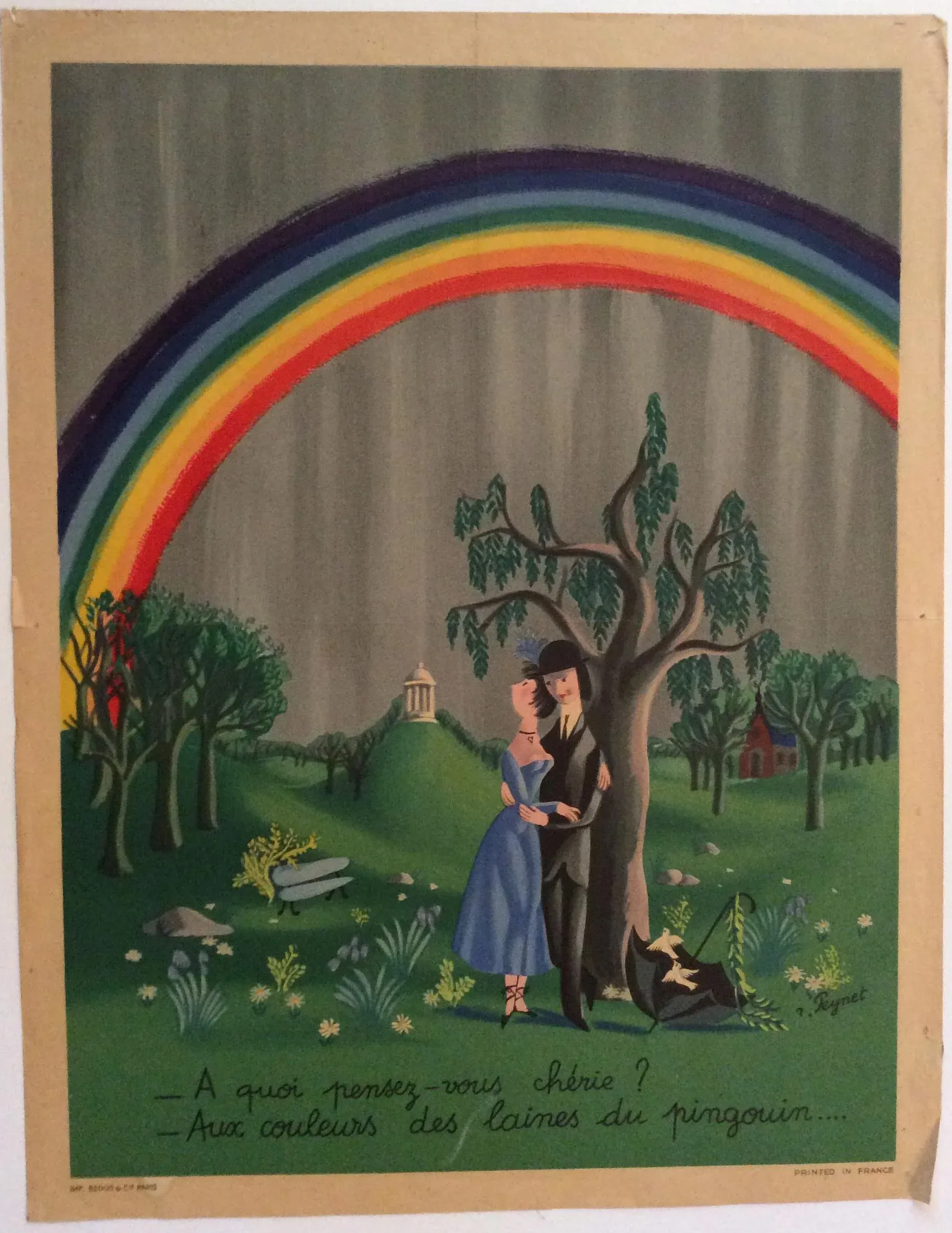 Raymond Peynet Original Lithograph 