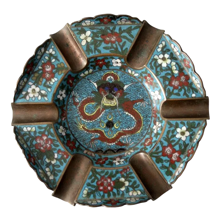 Antique Chinese Cloisonne Ashtray Chairish