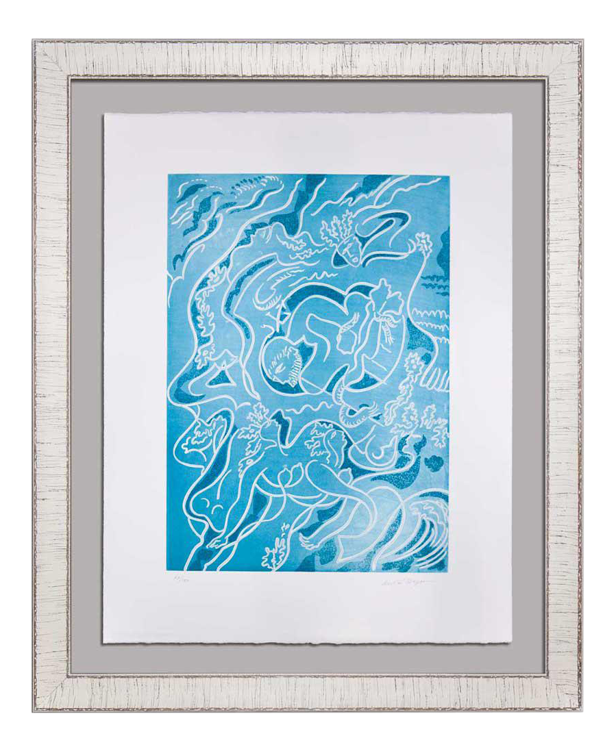 Andre Masson Etching in Aquatint Hand Sign "Sirens" Ltd Ed89/120 W