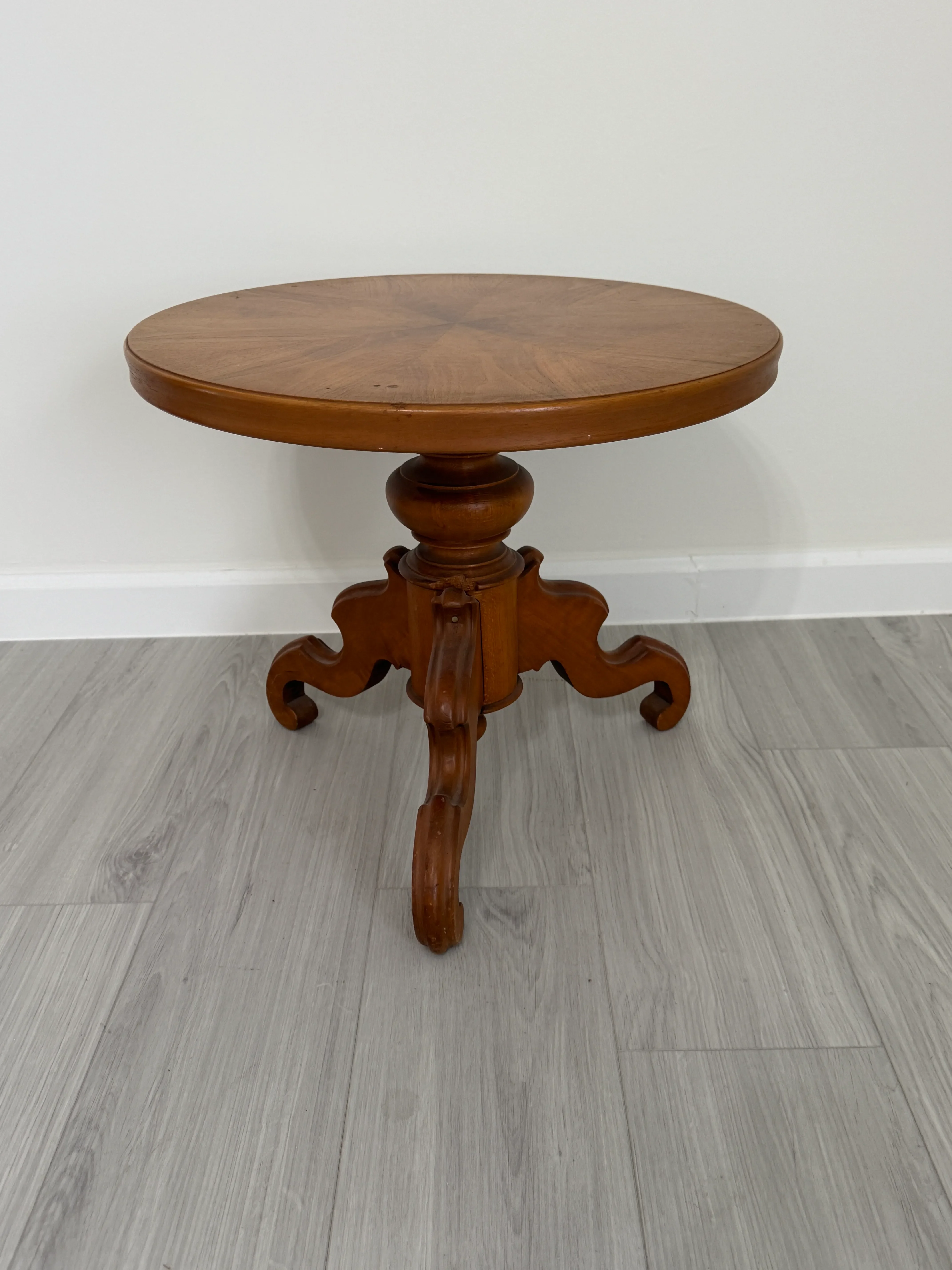 Antique Victorian Pedestal Parlor Side Table | Chairish