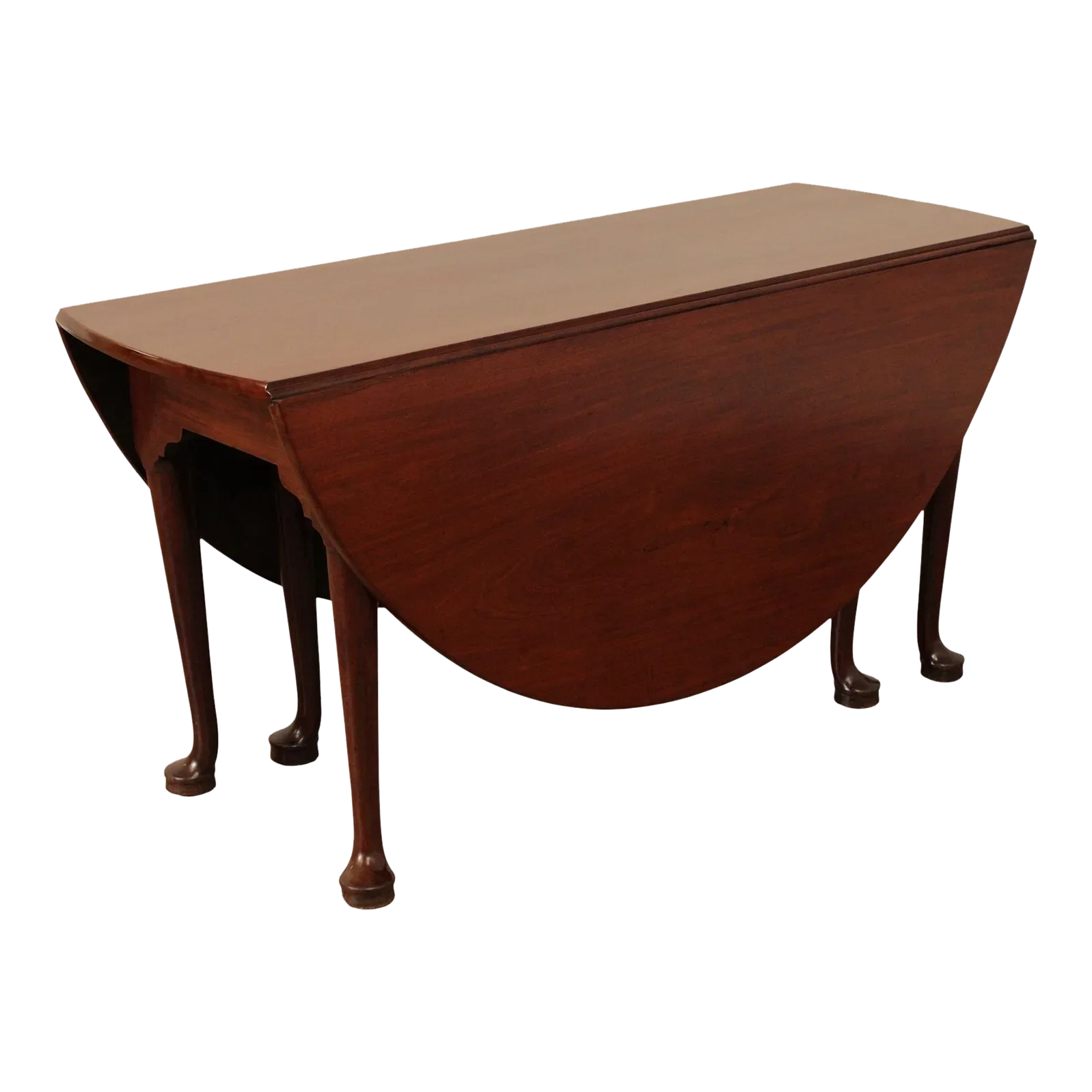 Antique Queen Anne Style Mahogany GateLeg DropLeaf Dining Table