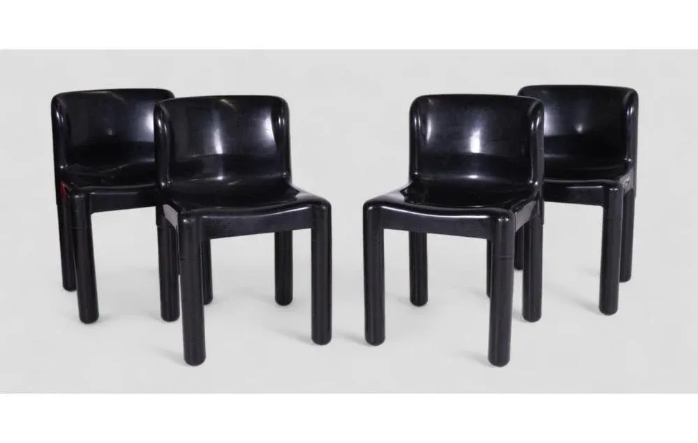 Mid-Century Modern Chairs Nr. 4875 by Carlo Bartoli for Kartell, 1970, Set of 4