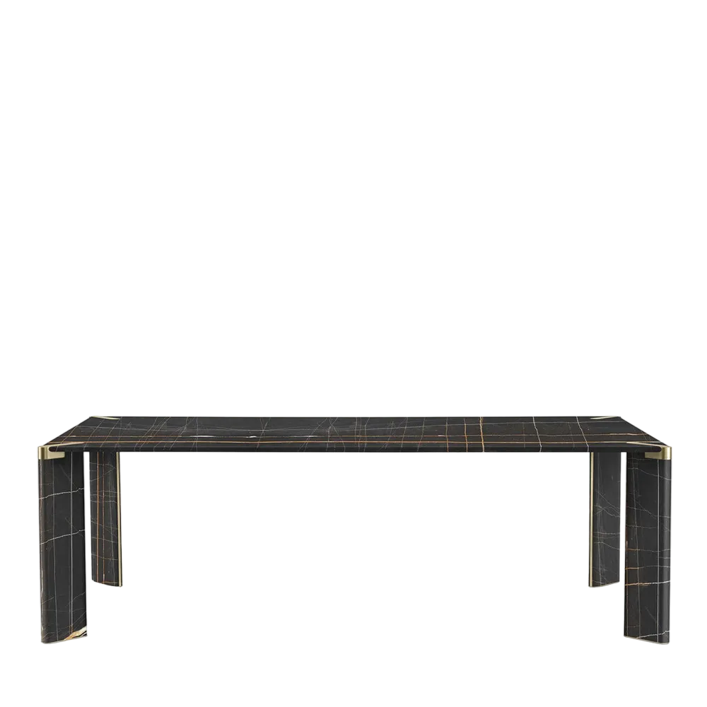 Ottanta Rectangular Dark Dining Table by Lorenza Bozzoli