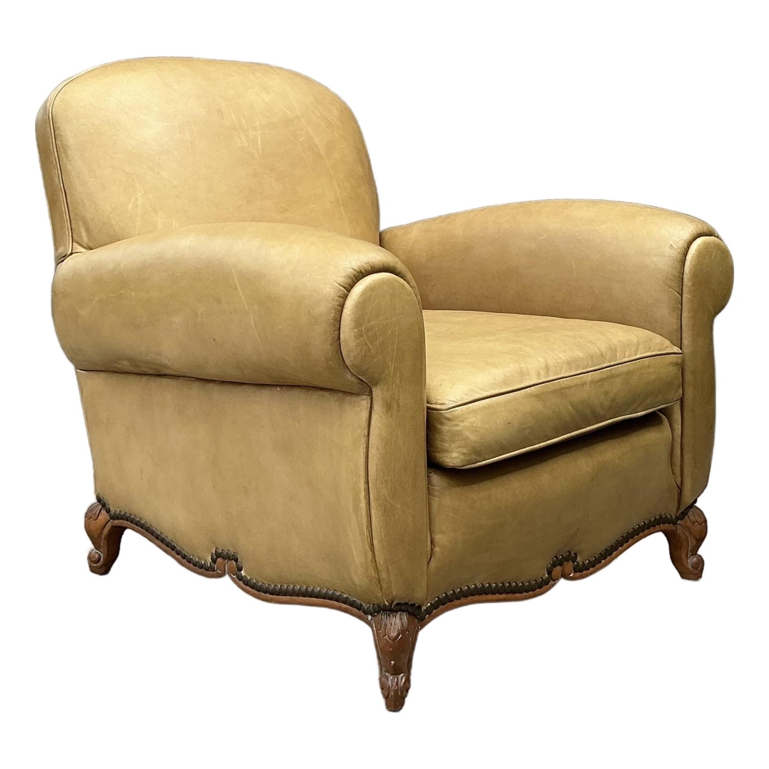 Vintage Ralph Lauren Deco Leather Club Chair