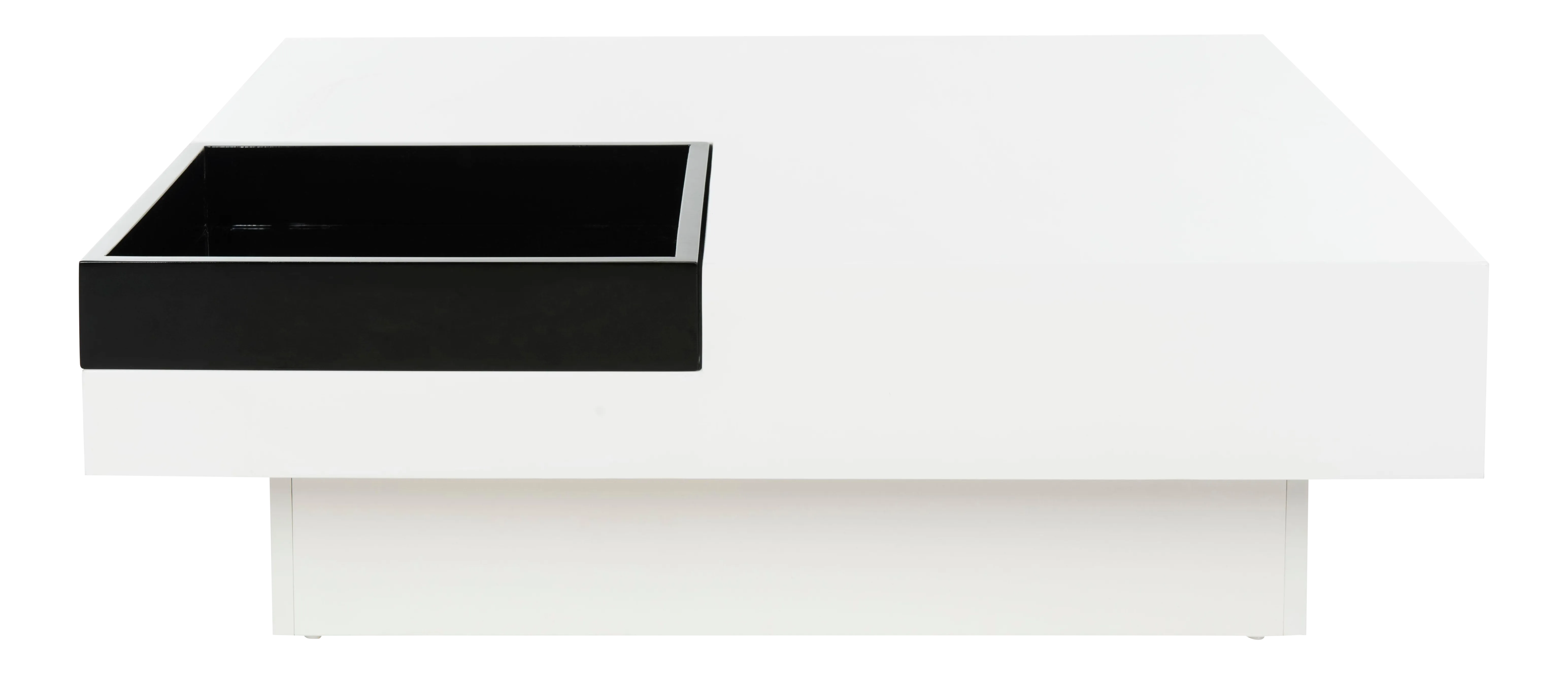 Modern Coffee Table in White & Black | Chairish