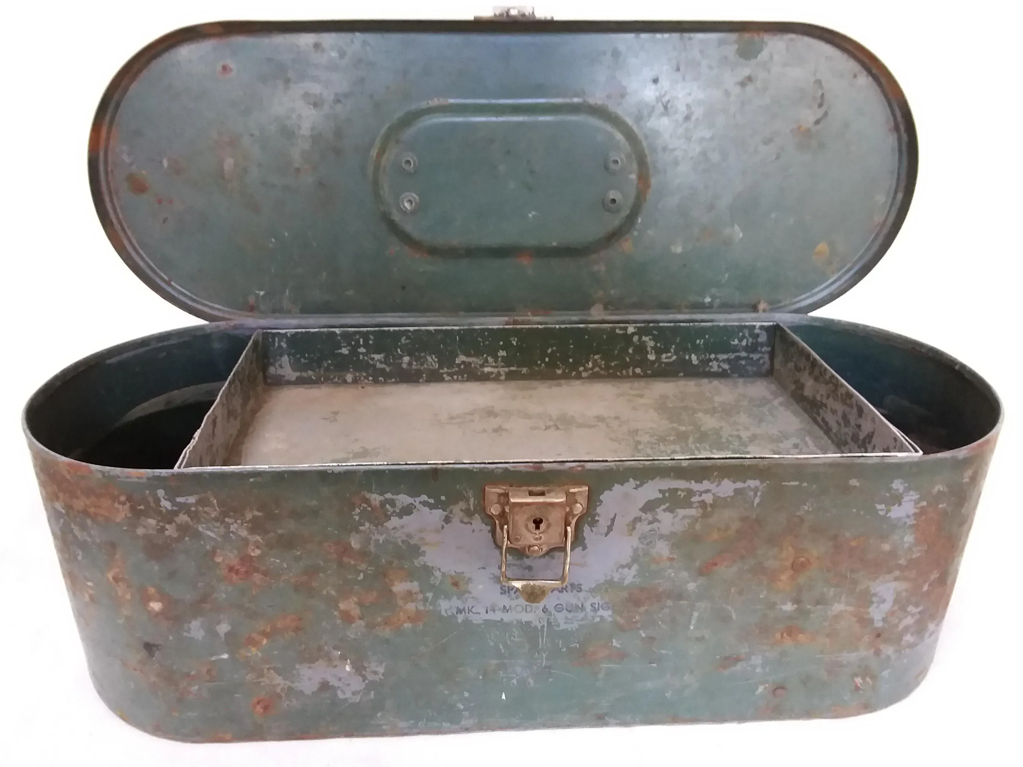 Vintage Metal Box With Old Paint Chairish