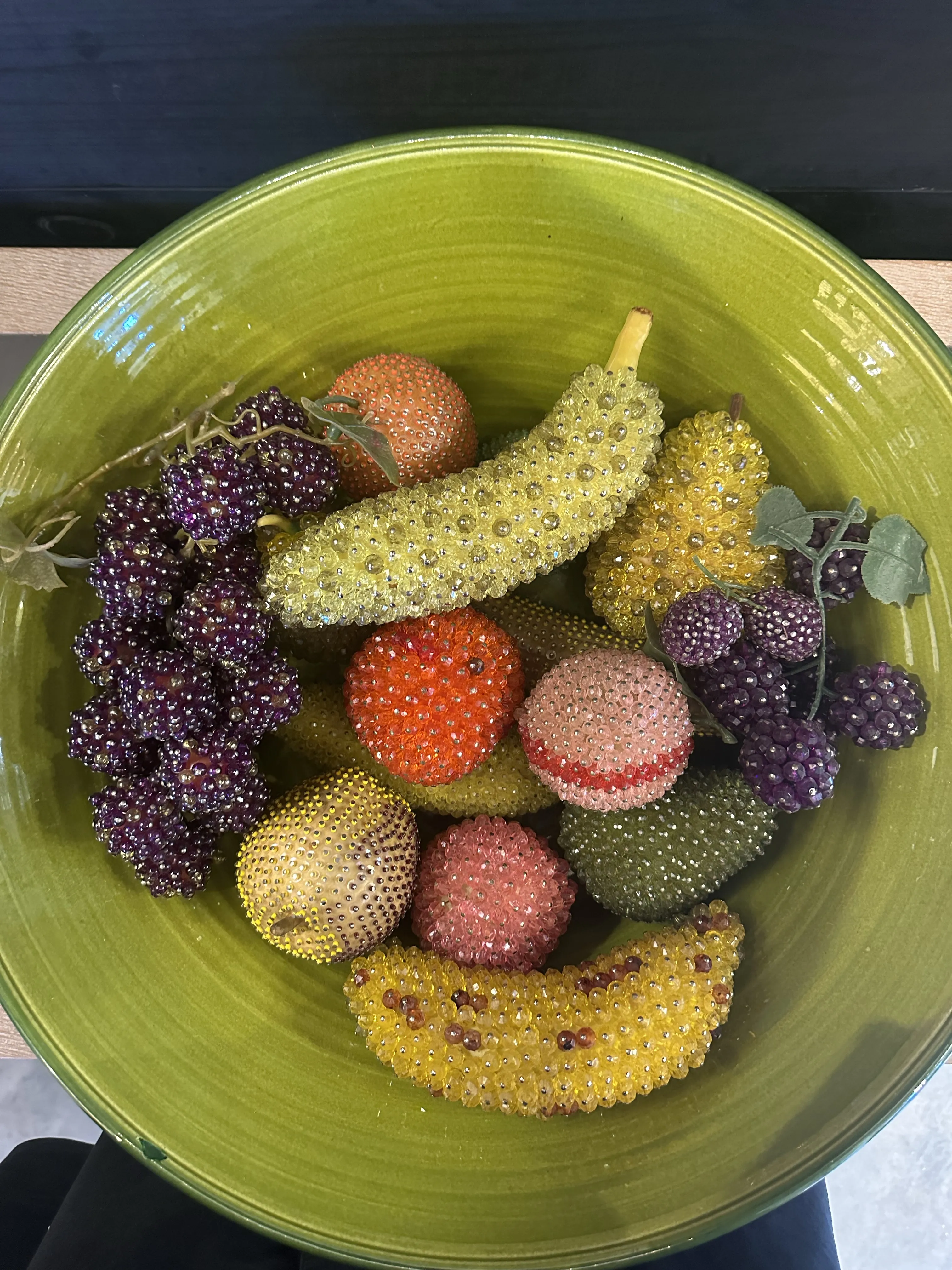 18 Pieces Vintage Pined and Beaded Fruits | Chairish