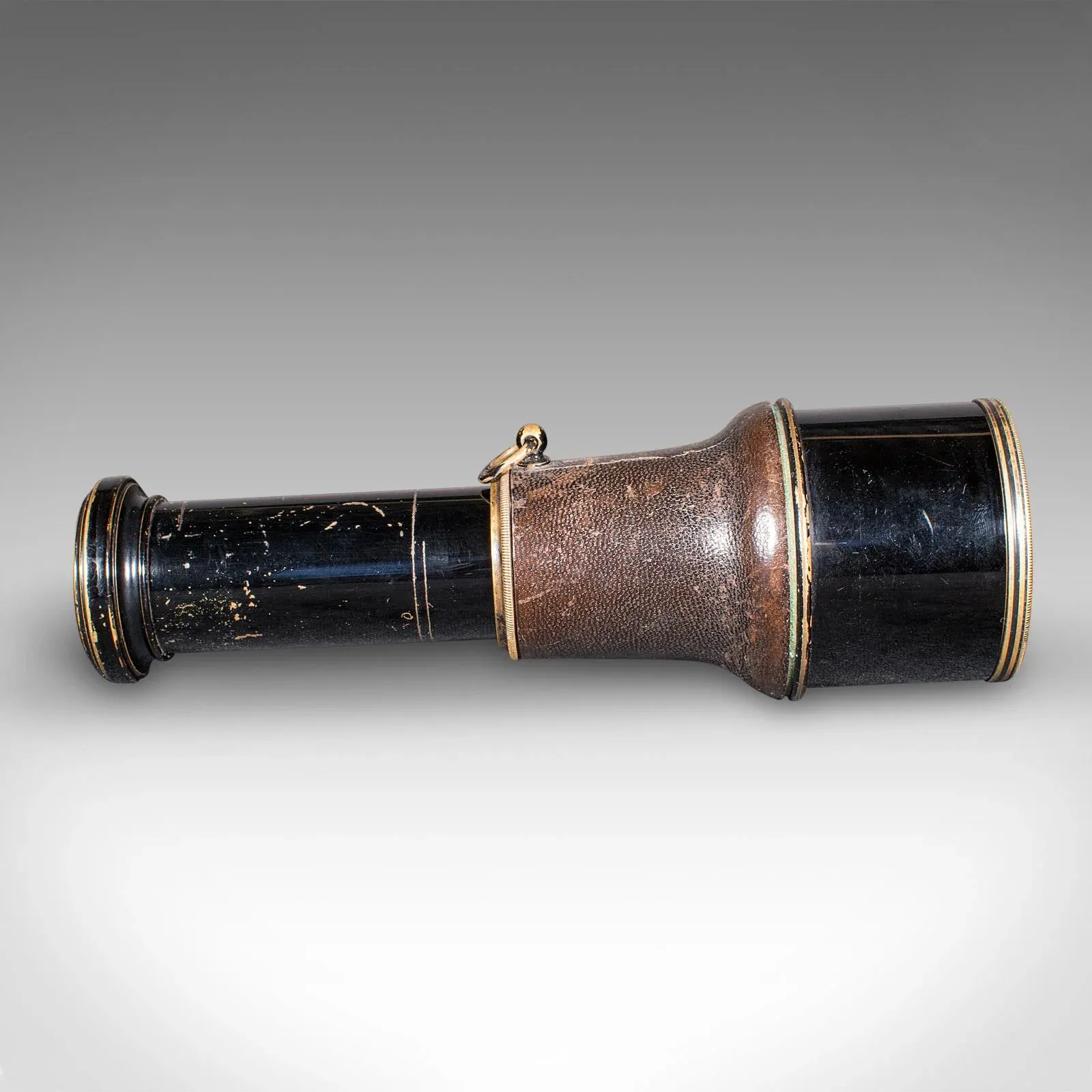 Small Antique Opera Monocular, German, Brass, Leather, Viewing Scope, Victorian