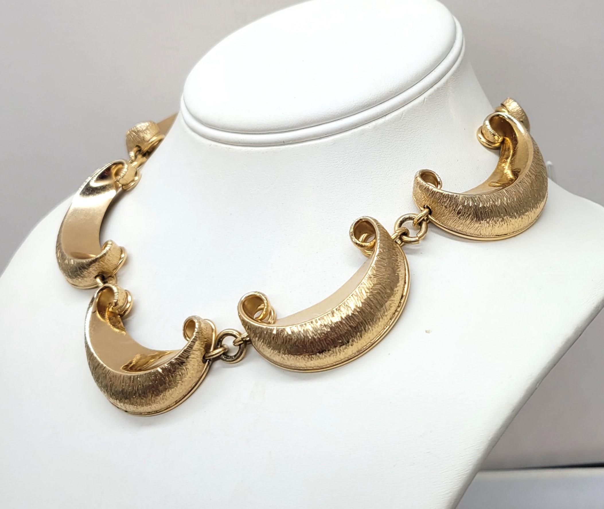 VINTAGE HOLLYWOOD★Ladder Half Chain Necklace/追跡送 VINTAGE HOLLYWOOD☆Ladder Half Chain Necklace/追跡送