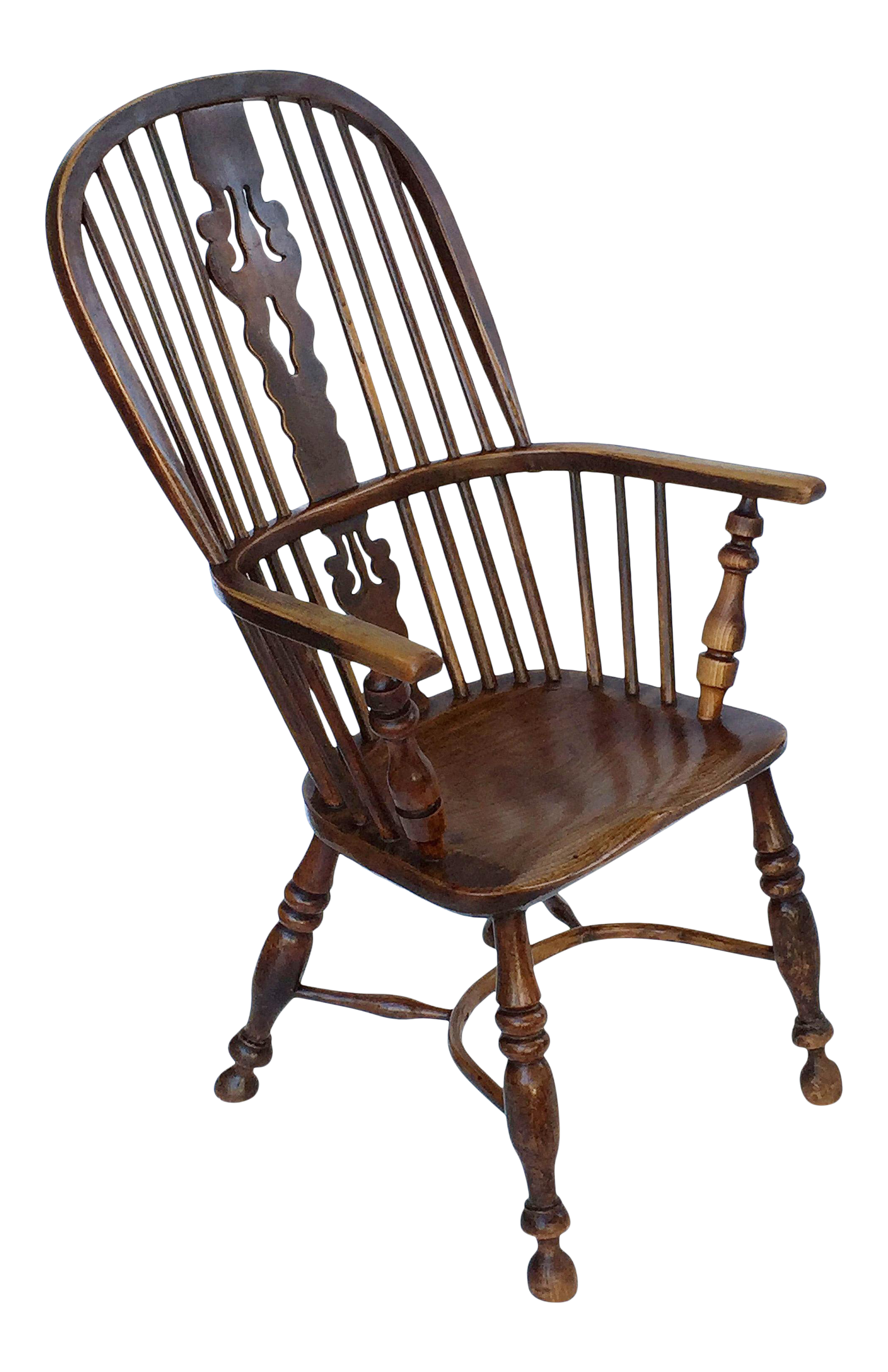 Large English High Back Windsor Armchair Chairish