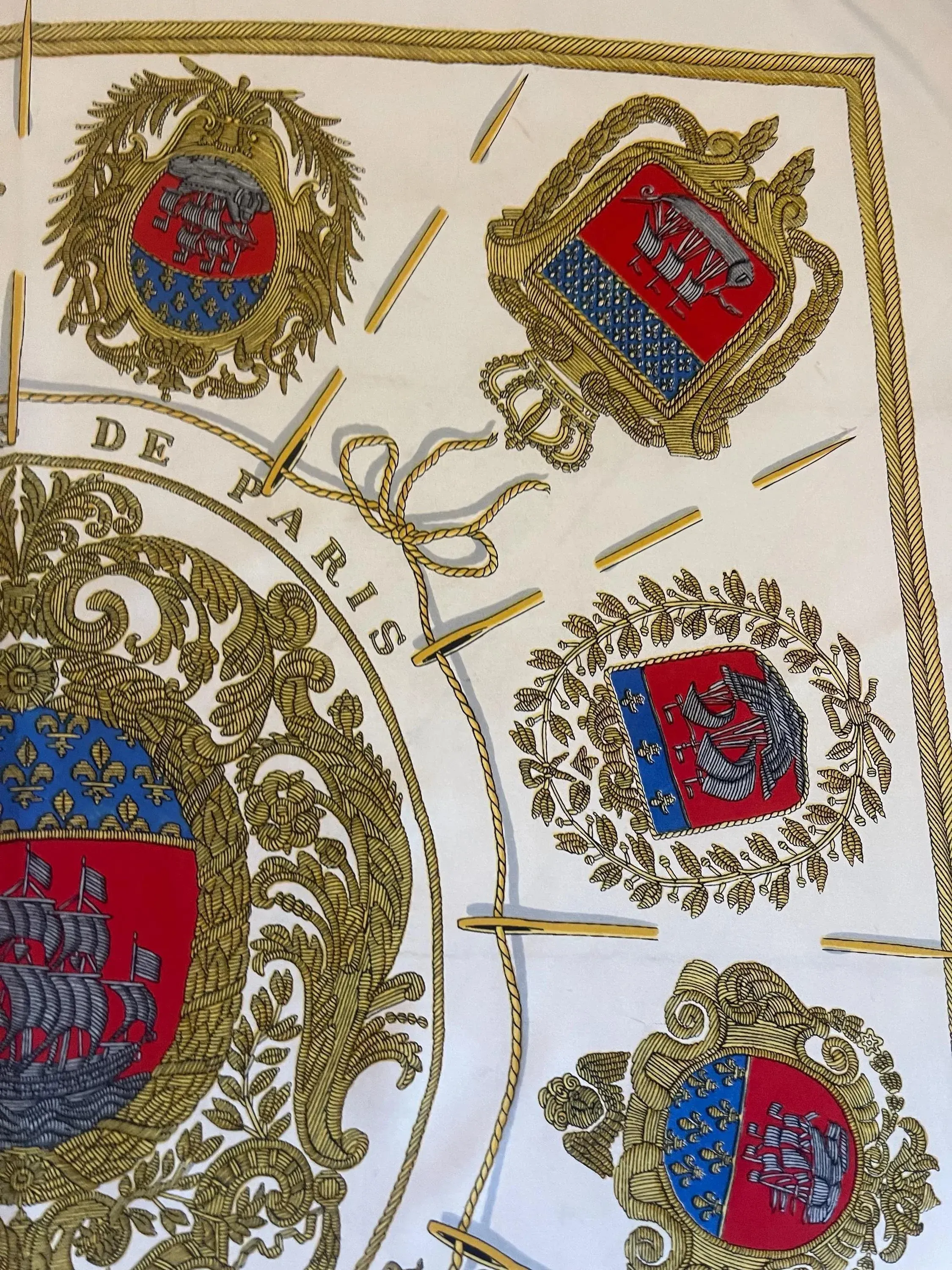 Hermès Silk Scarf “Les Armes De Paris” 2, 1954 | Chairish
