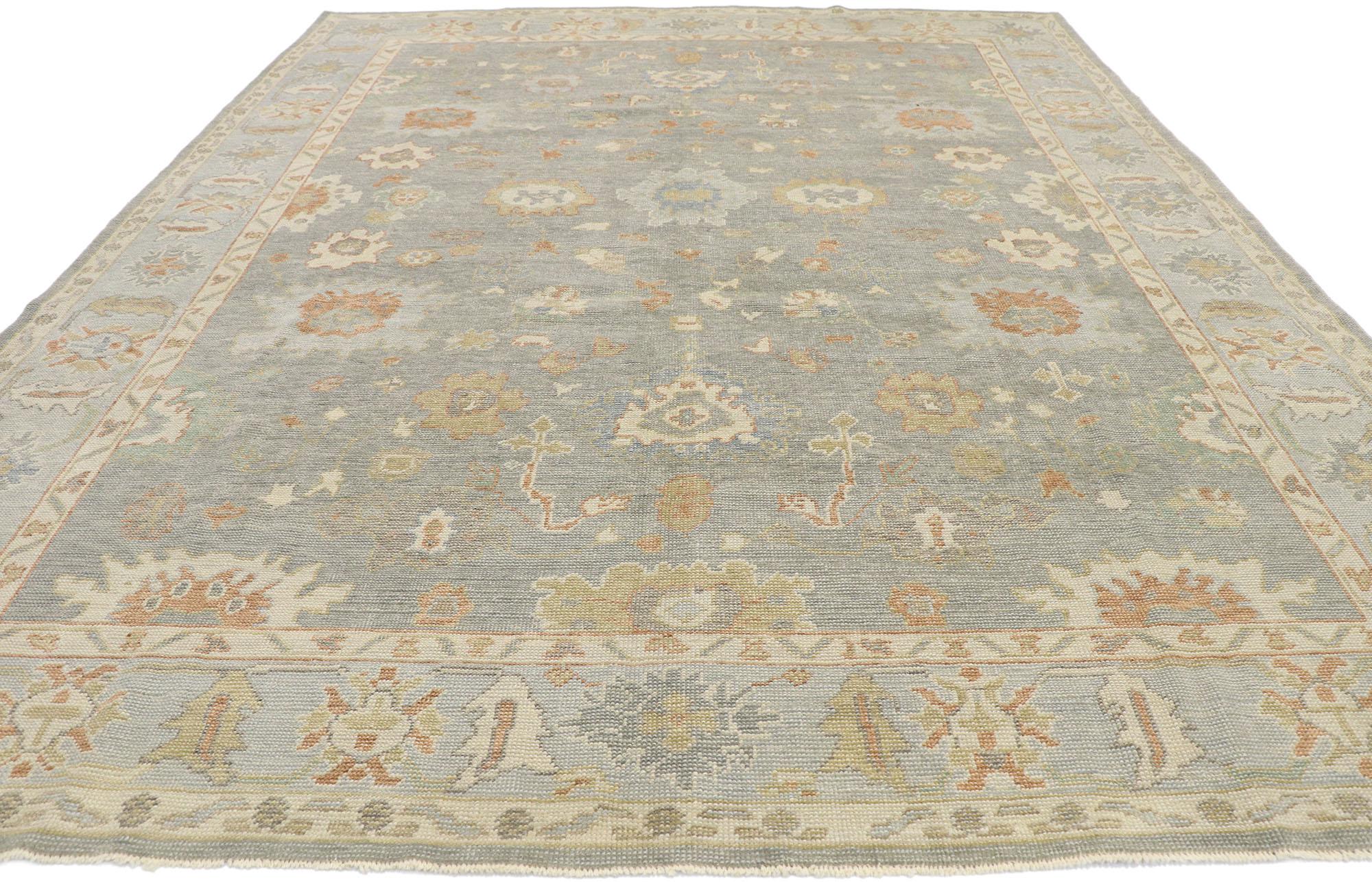 Neutral Earthy Tone Turkish Oushak Rug, 09'00 X 11'08 | Chairish