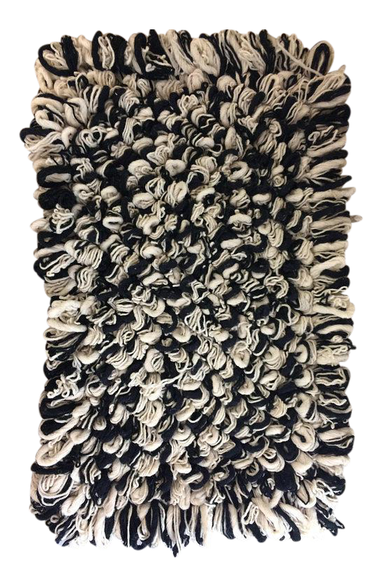 Black & White Mexi Chic Loop Rug Mat 2′5″ × 3′5″ Chairish