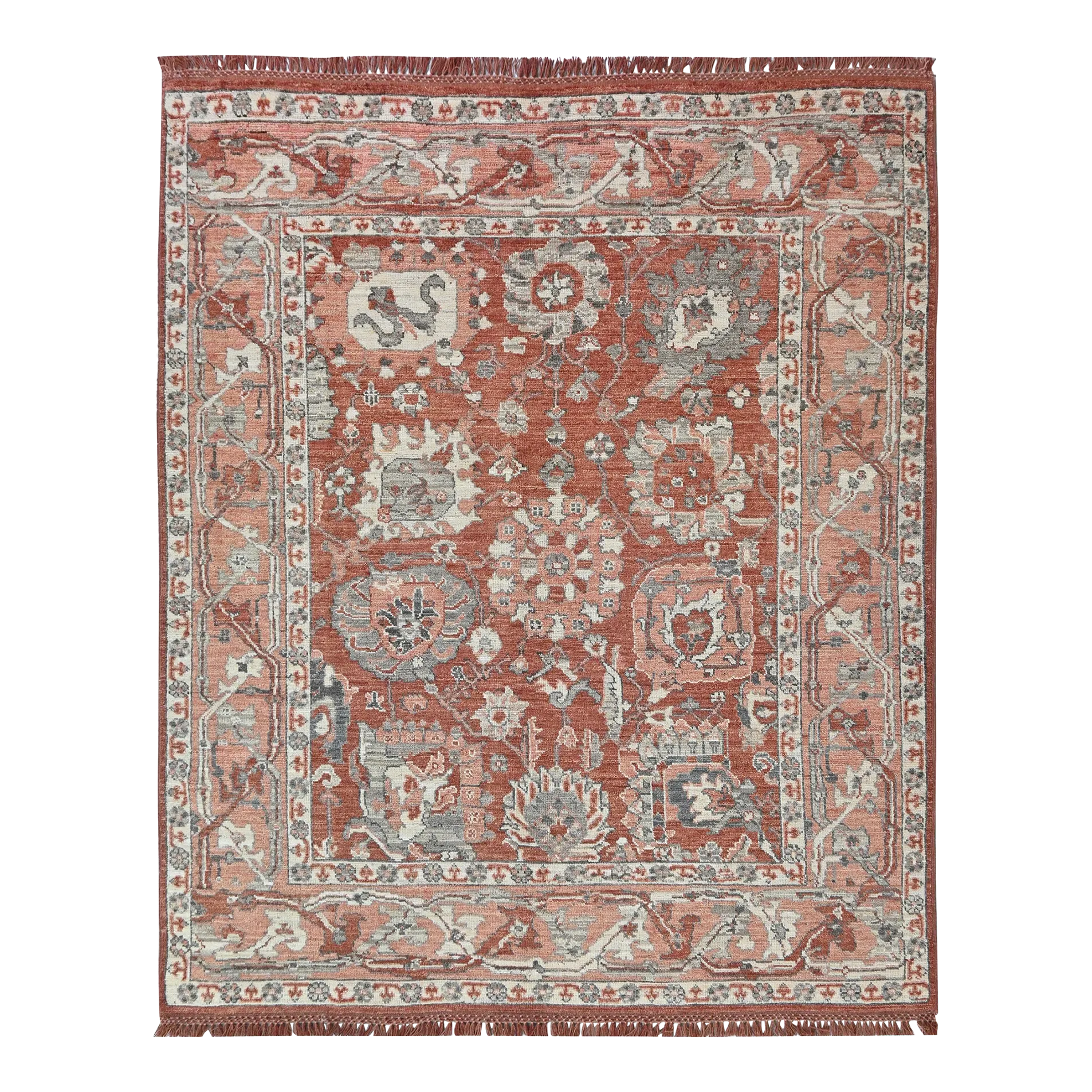 2020s Hand Knotted Oushak Rug. 08\'01\