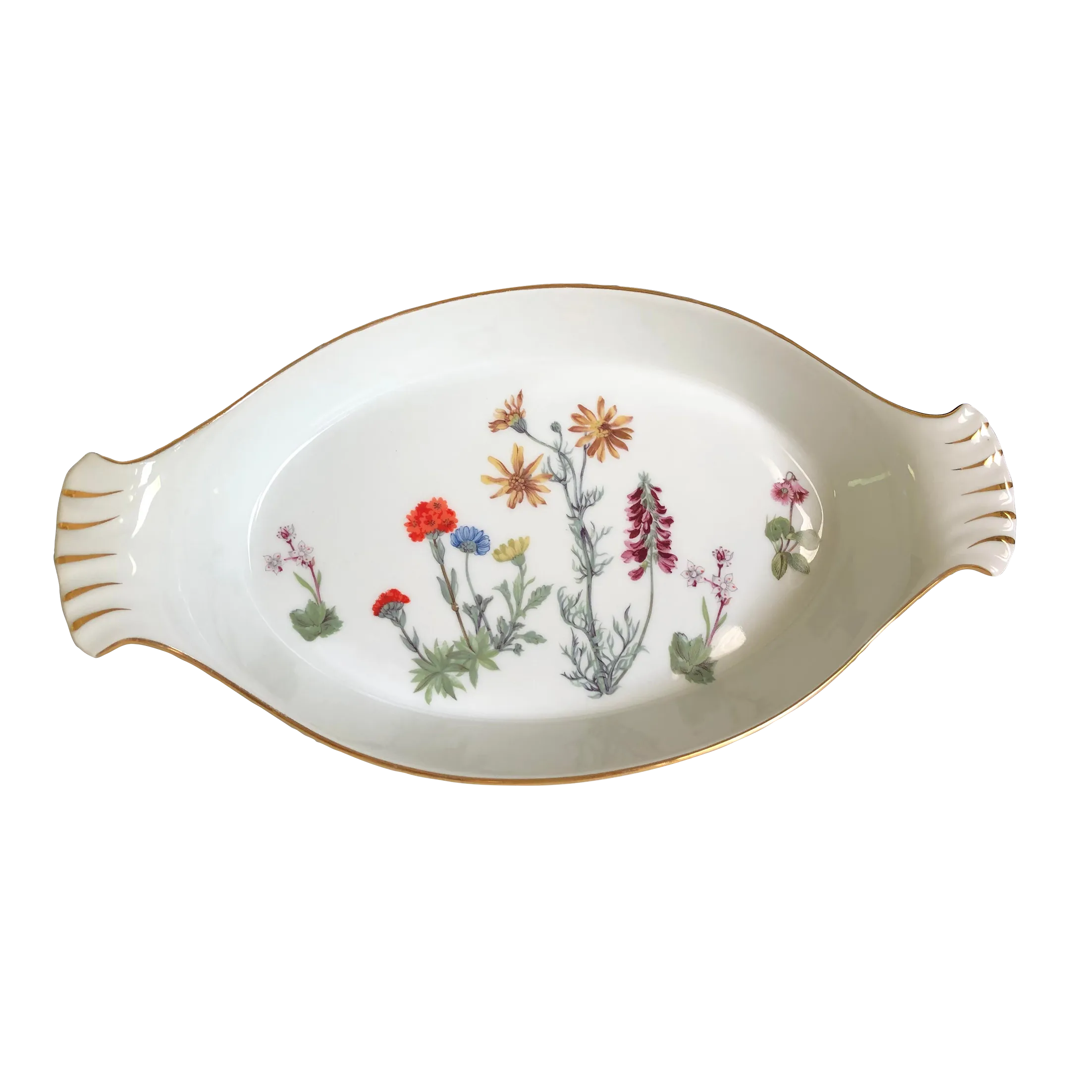 1980s Louis Lourioux “Le Faune” Au Gratin Dish Fireproof Porcelain