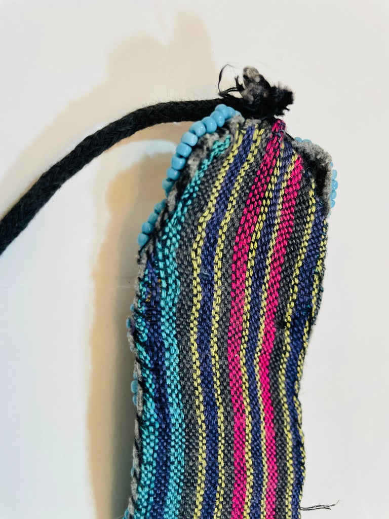 Turquoise Tribal Handmade Beaded African Cowrie Shell Tie Belt 32\