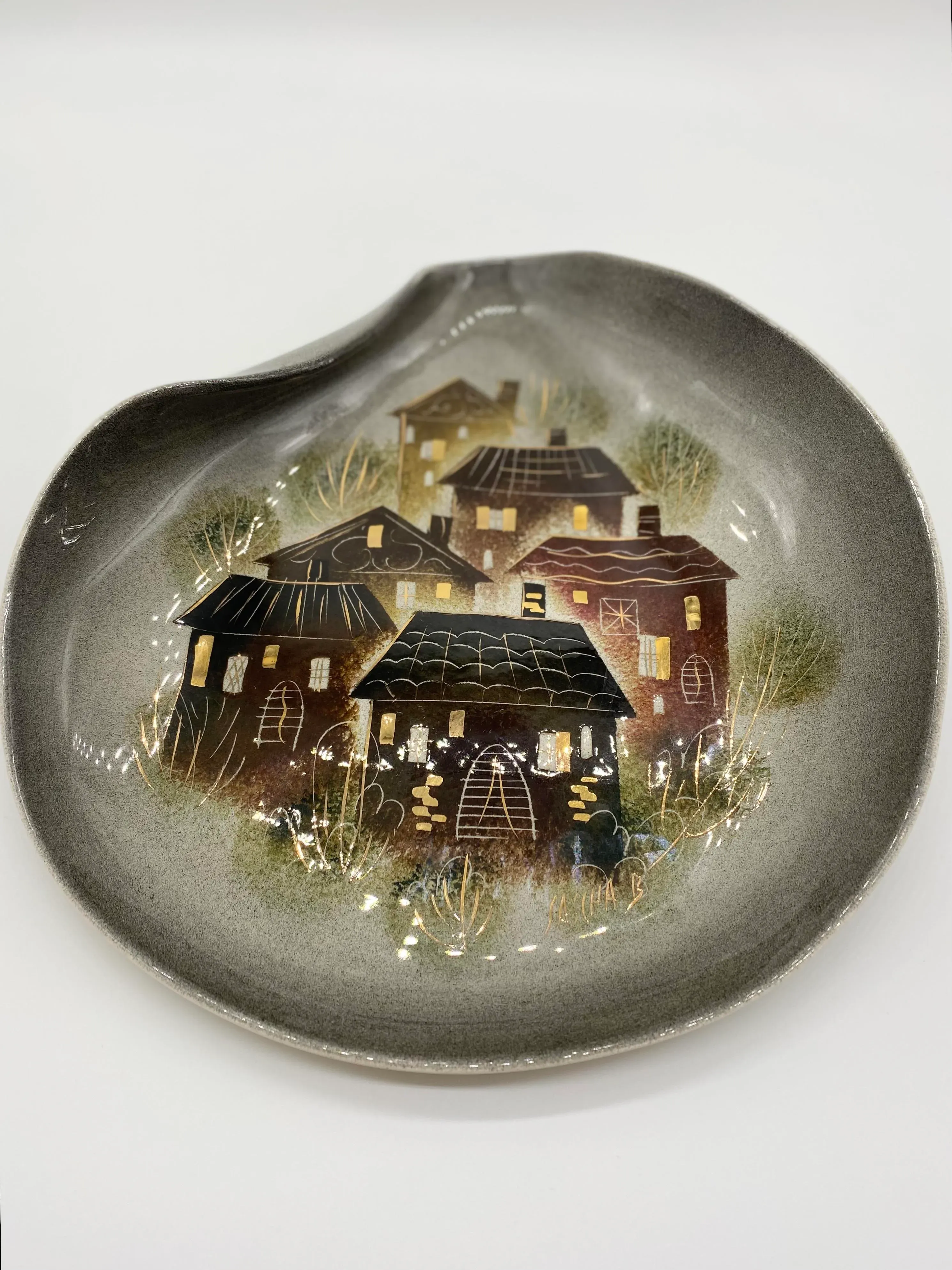 Vintage 1950's Mid-Century Sascha Brastoff “Rooftops Grey” Series