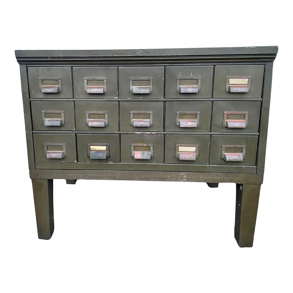 Early 20th Century Art Metal Company File and Card Metal Chairish