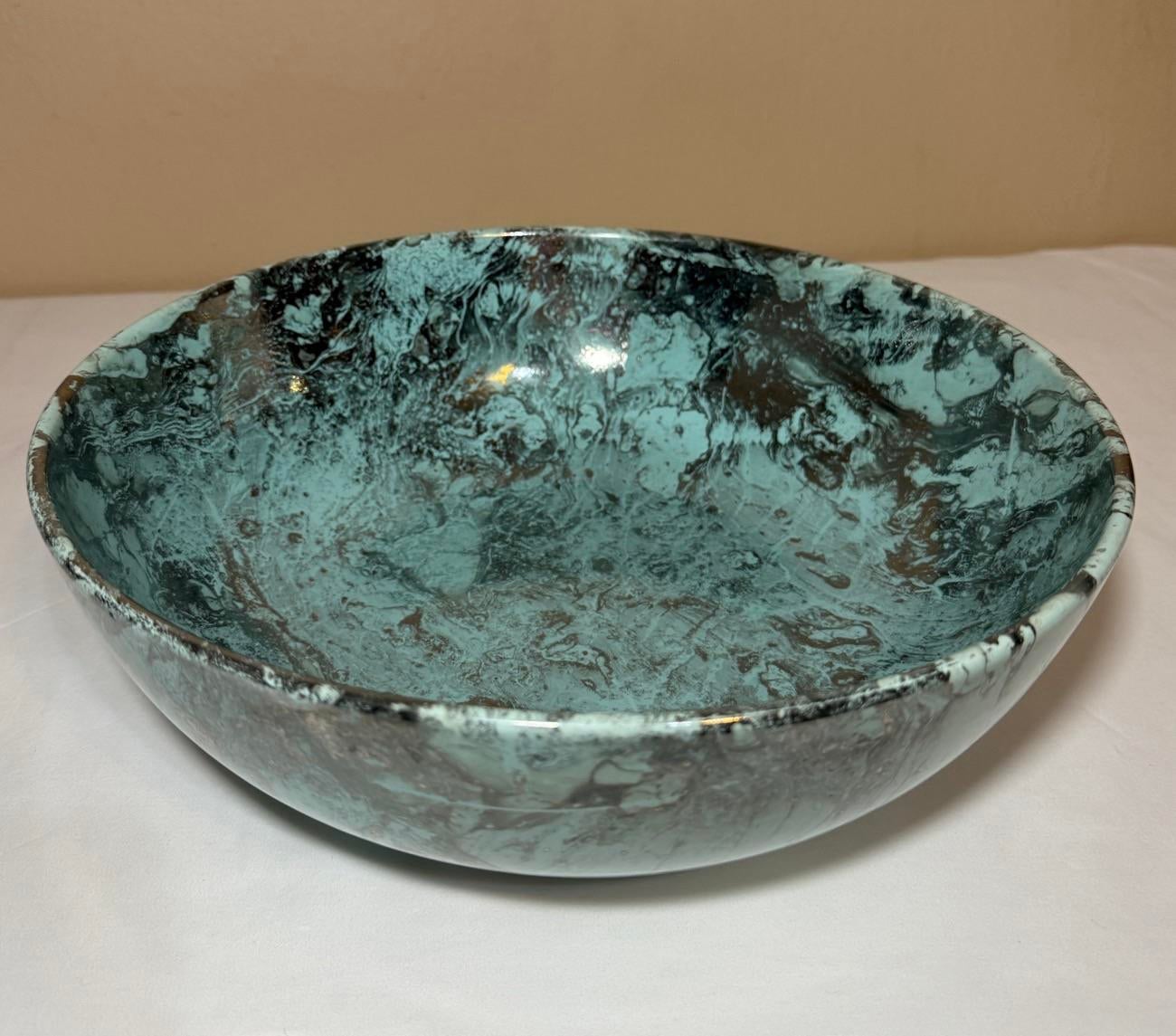 Mid 20th Century Santa Anita Ware Mist Turquoise & Platinum