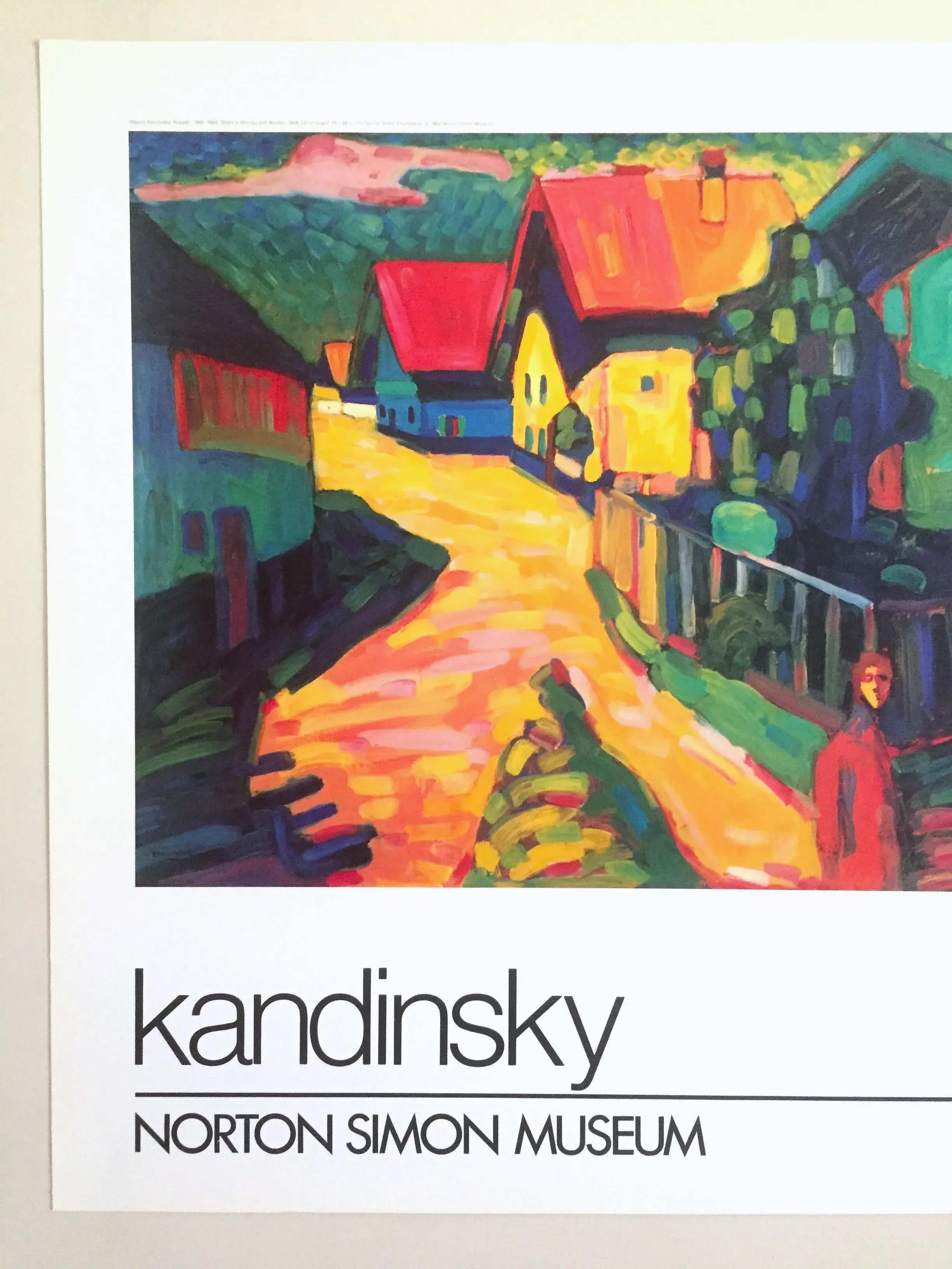 Kandinsky 1982 Lithograph Print Museum Poster Street in Murnau