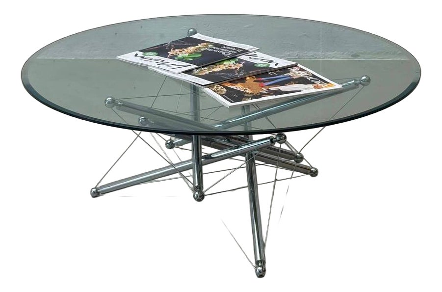 センターテーブル・ローテーブル Cassina 713 Table by Theodore Waddell Tensegrity 713 Coffee Table by Theodore Waddell for Cassina, 1973