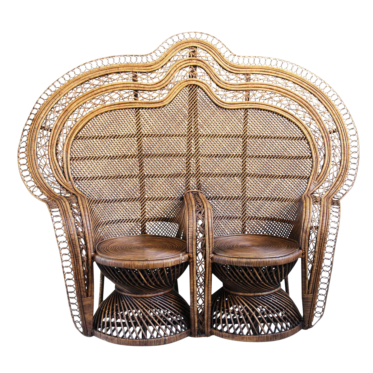 Double Plantation Peacock Chair Chairish