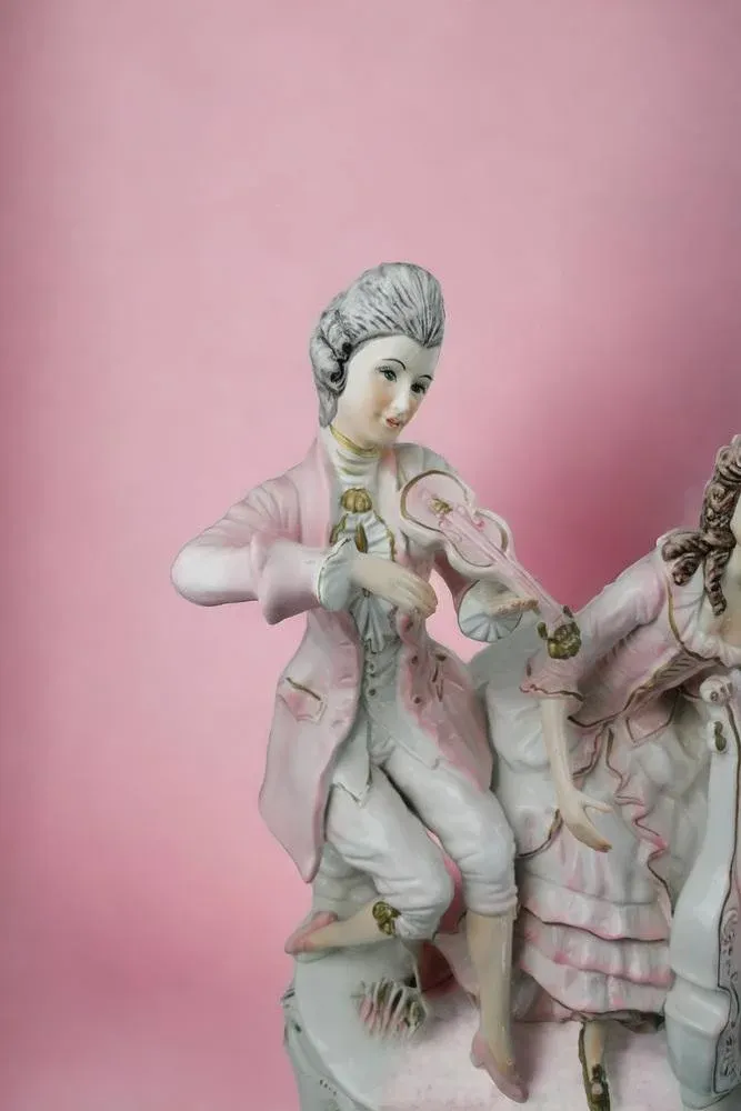 Large Figurine Group of Court Musicians from Capodimonte, 1950s