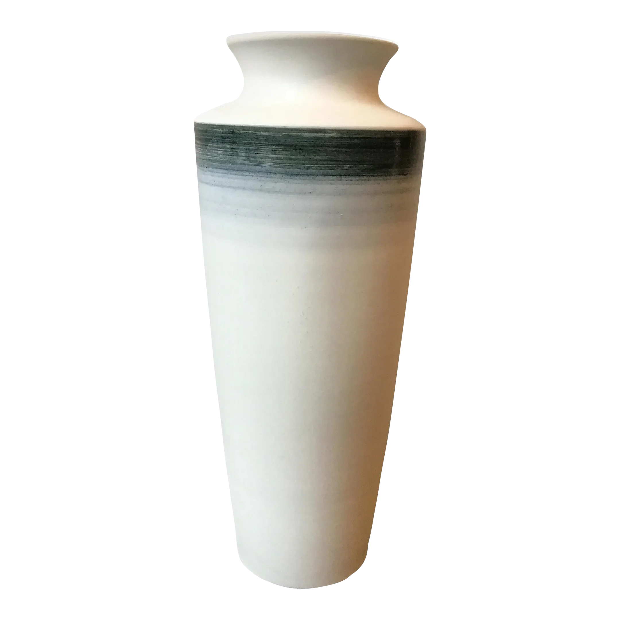 Spin Ceramics Blue and White Stripe Vase Chairish