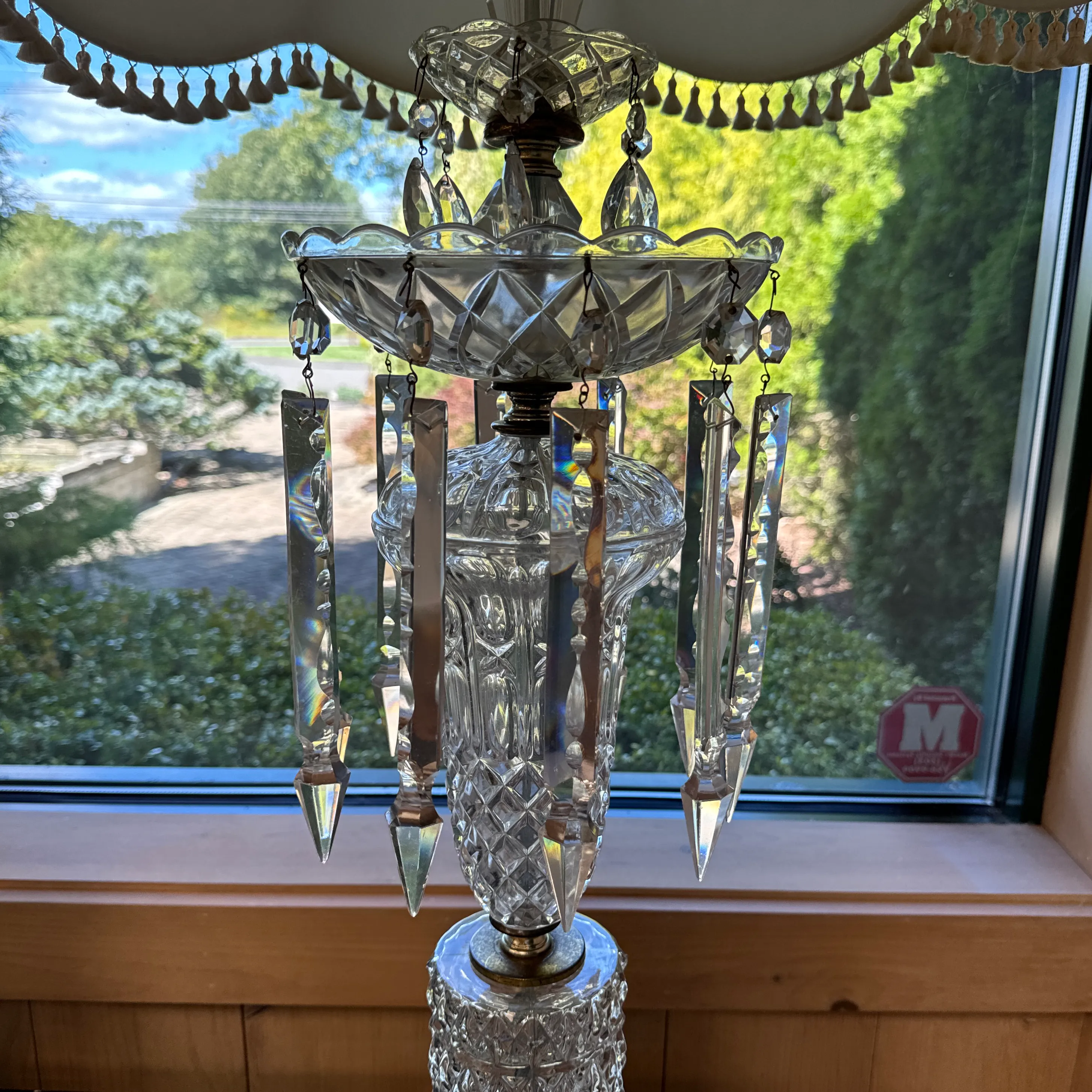 Victorian Crystal Side Lamps Vintage Lead Crystal Table Lamps VINTAGE CUT  CRYSTAL LEAD TABLE, image size:2906x2906