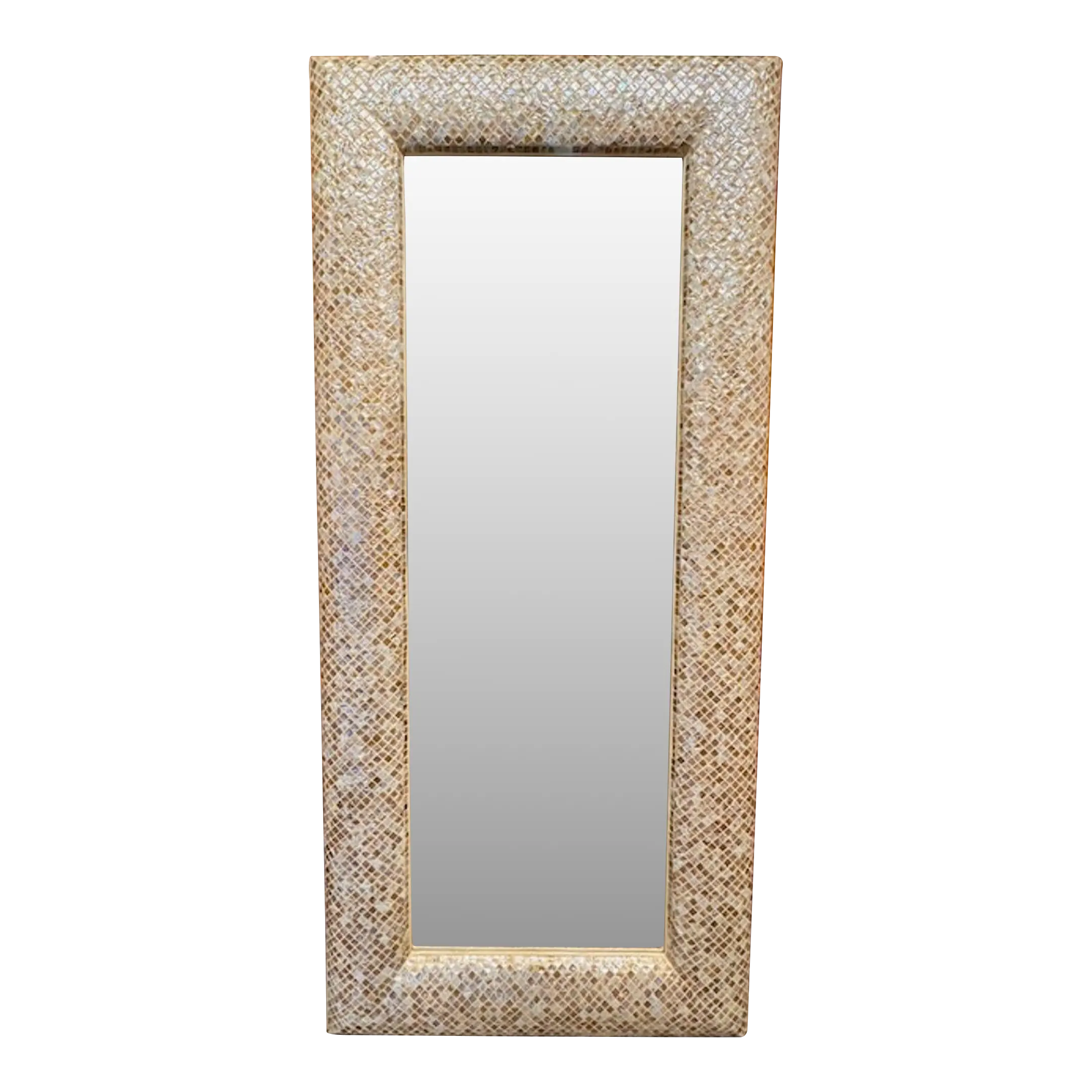 Large Scale Vintage Mother of Pearl Mirror