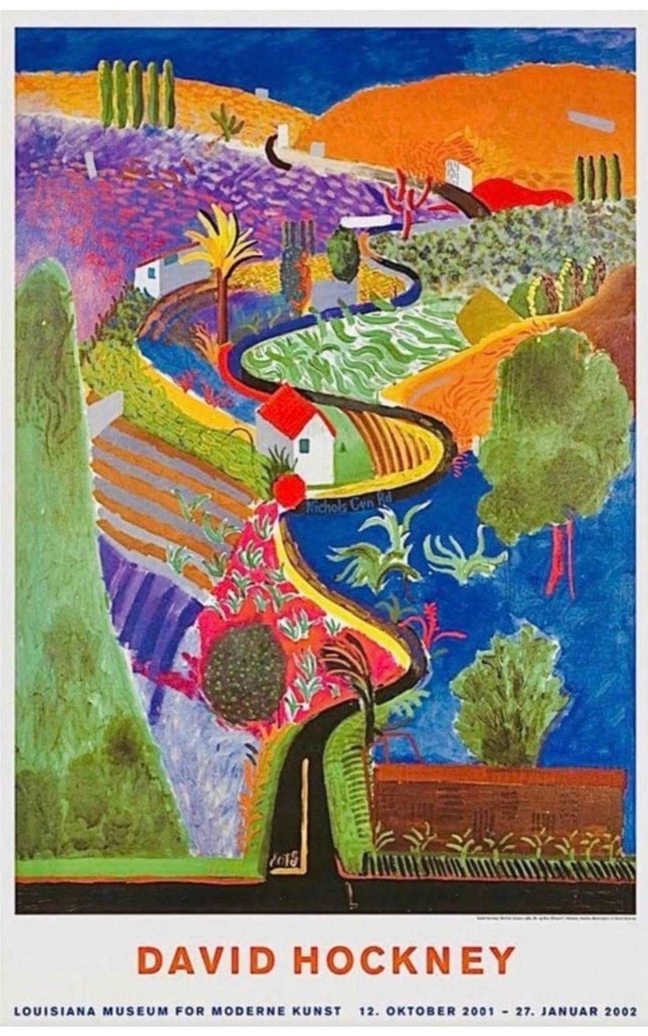 Original David Hockney Nichols Canyon Exhibition Poster Denmark