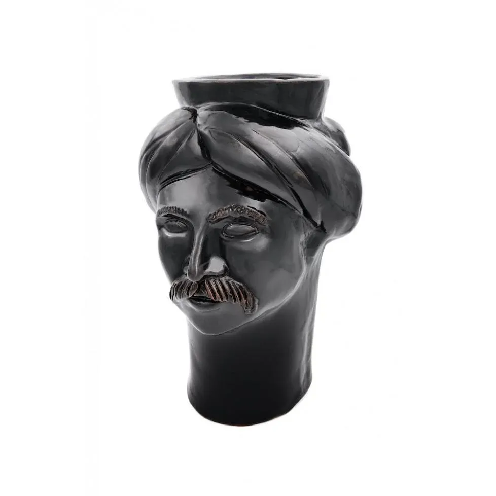 Solimano Medium • Black Stromboli from Crita Ceramiche