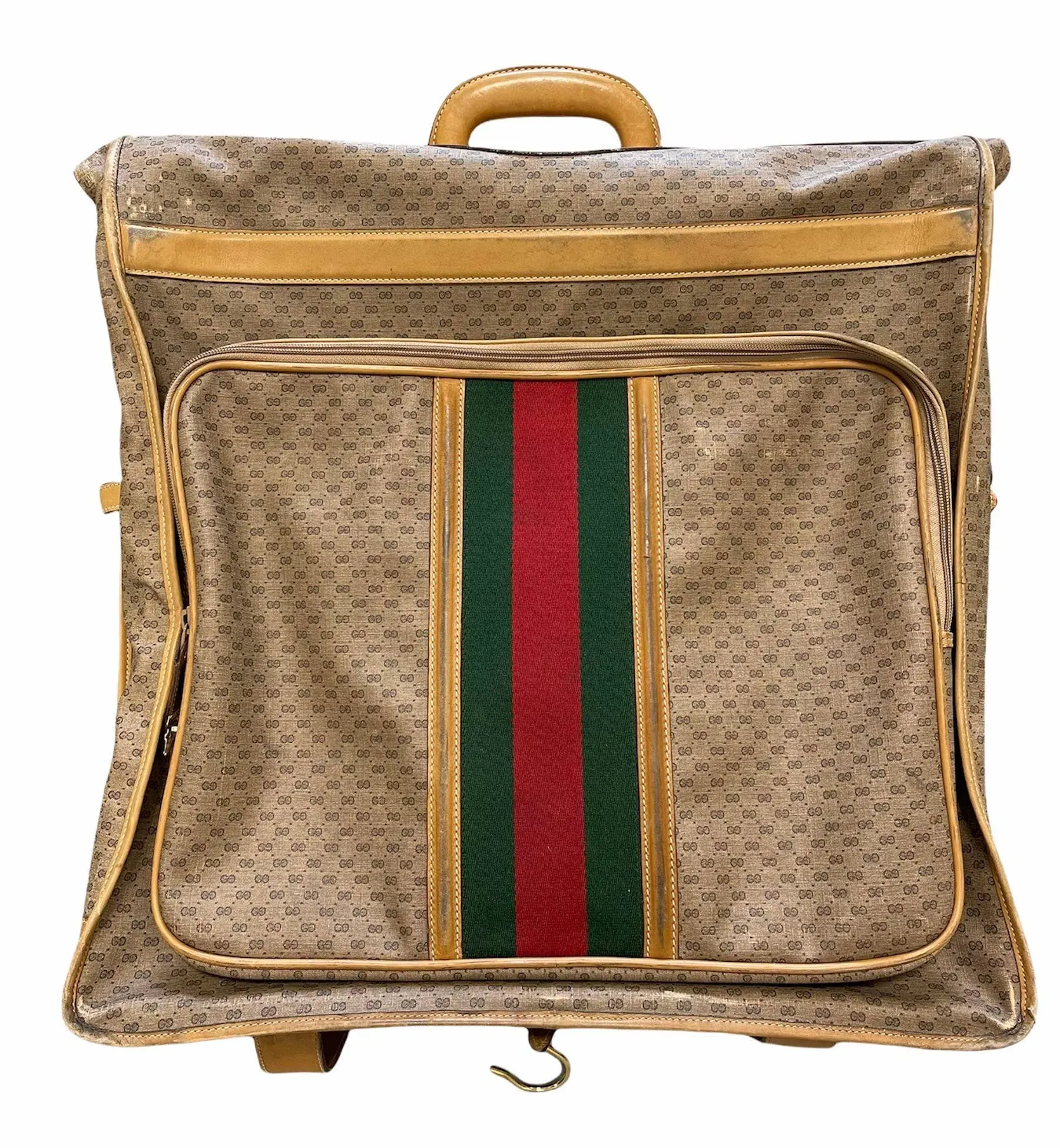 Gucci Vintage Folding Garment Bag W Keys Hangers Impeccable Interior Chairish