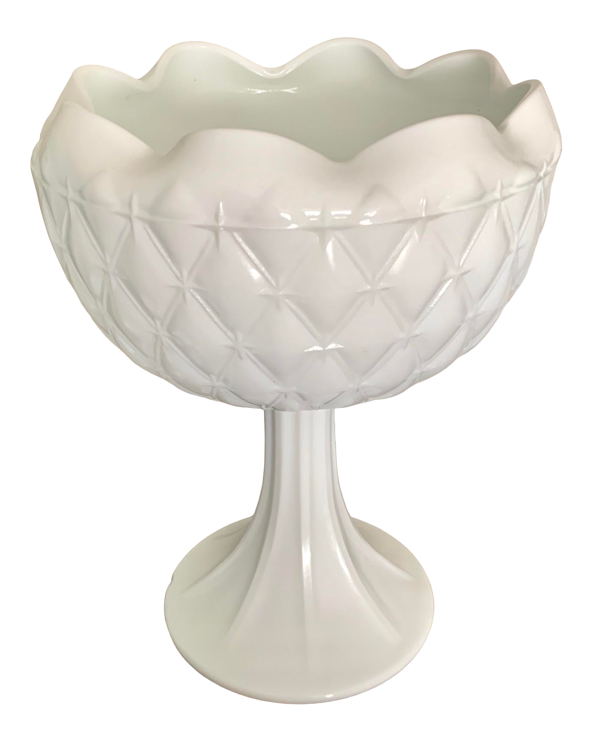 Vintage Milk Glass Footed Bowl Chairish