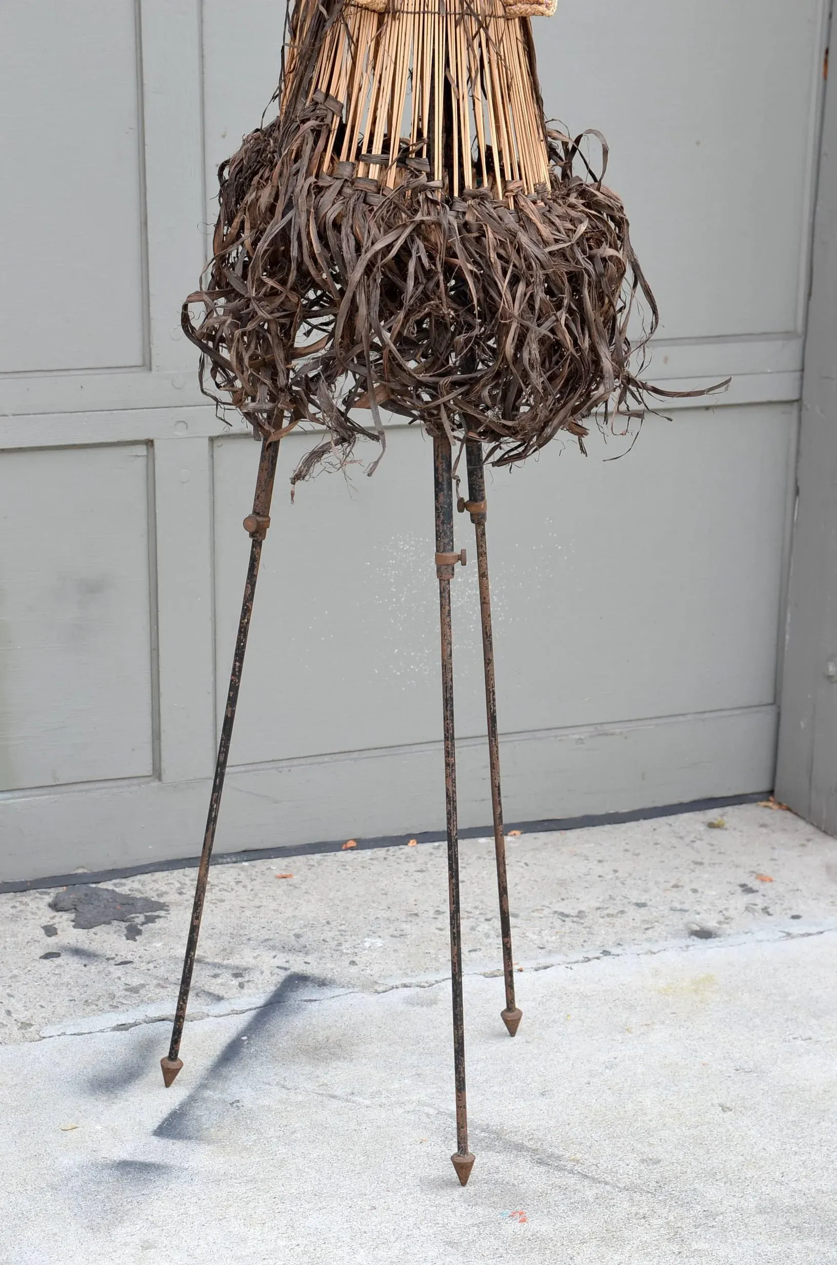 Decorative Brazilian Indian Ceremonial Mask on Stand