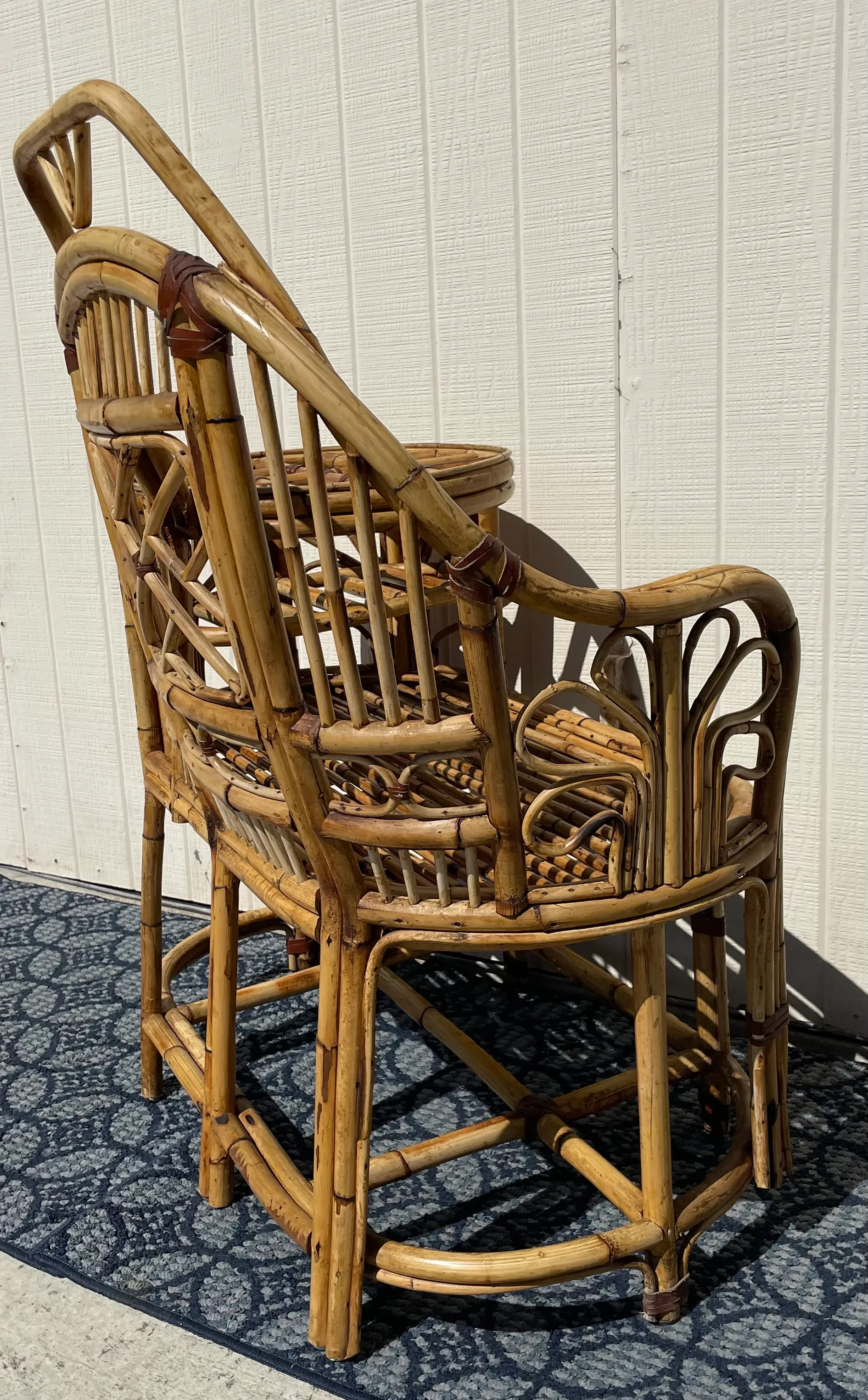 Mid 20th Century Vintage Rattan Bamboo 