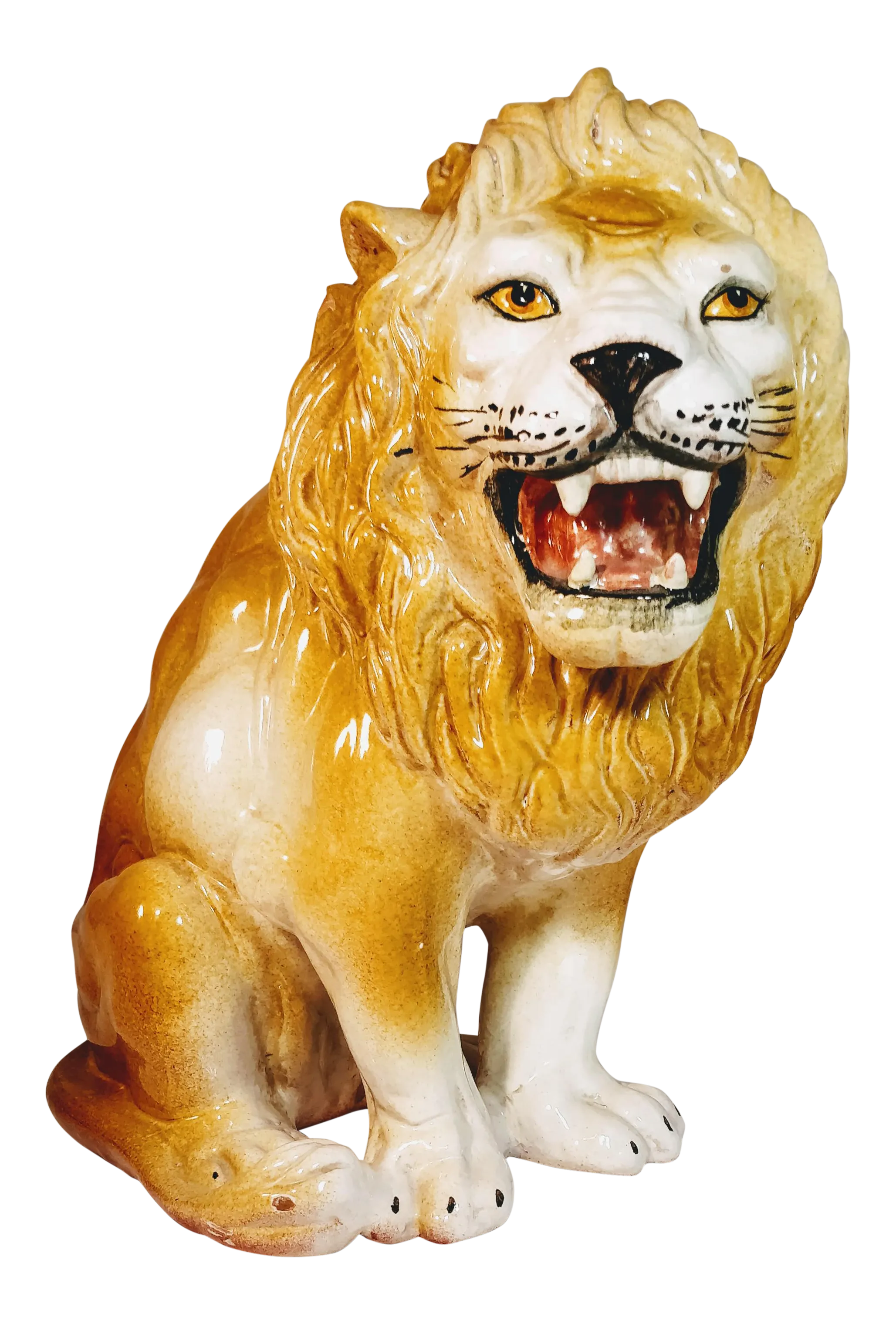 Vintage Italian Lion Terra Cotta Figurine Chairish