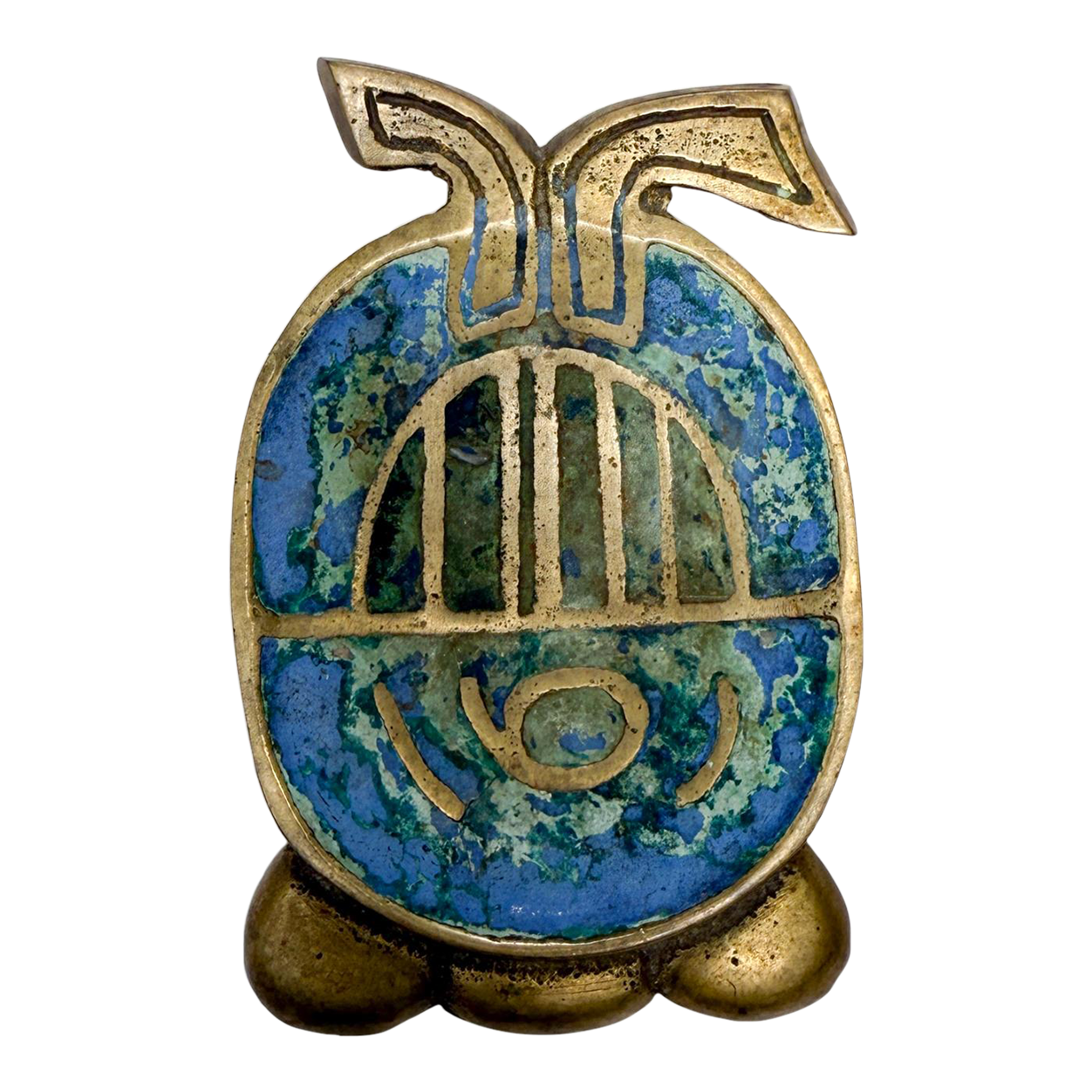 Pepe Mendoza Pineapple Codex Ashtray Bowl Azurite Malachite