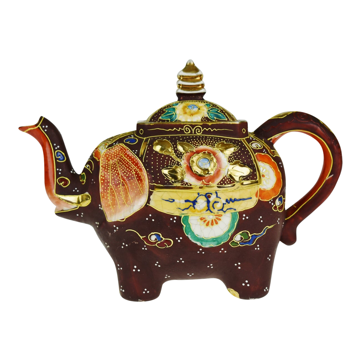 Vintage Japanese Moriage Elephant Teapot Chairish