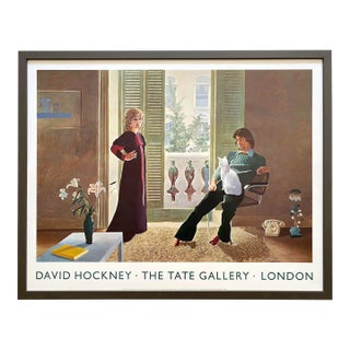 David Hockney Vintage 1974 Lithograph Print Framed Museum Poster