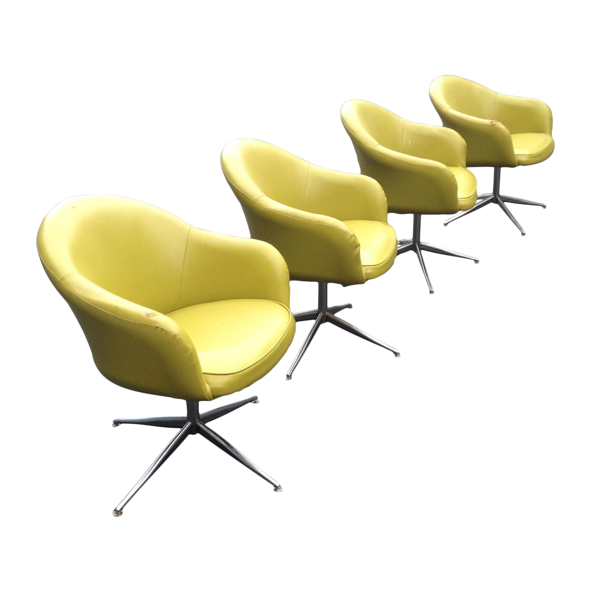 Mid-Century Overman Pod Chairs by Viko - Set of 4 | Chairish