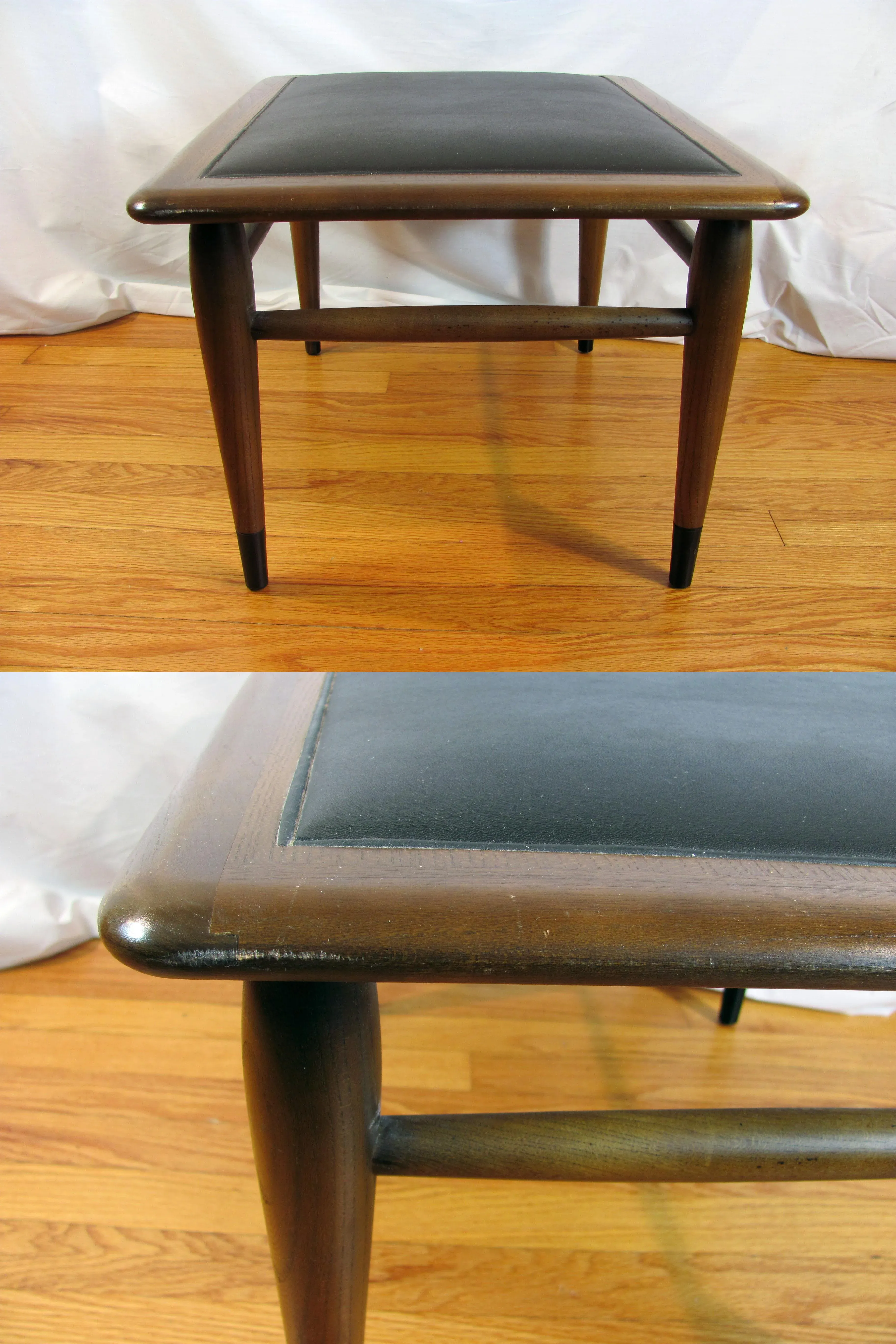 1964 Andre Bus for Lane Acclaim 900 Walnut Foot Stools Ottoman - A Pair