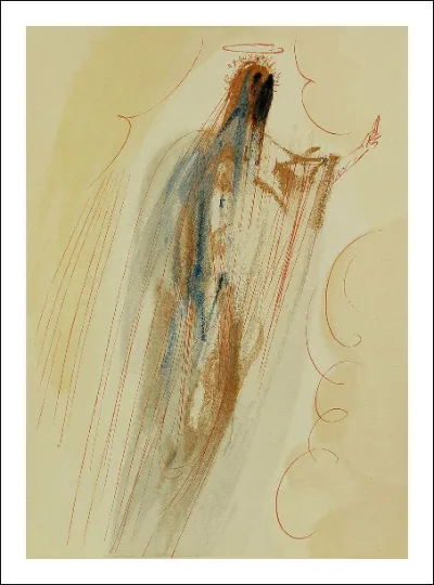 1960 Dali Woodcut Paradise 29 the Creation of Angels