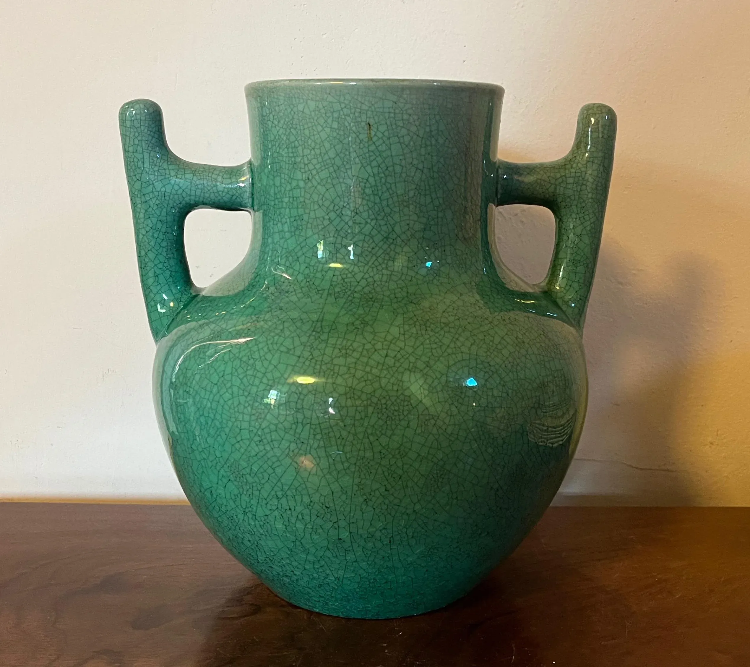 Vase Amphi Small グリーン Small Antique 18th / 19th century Chinese Monochrome Glaze Green