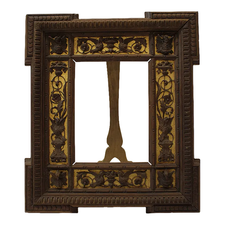 Victorian Hand Carved Wood Easel Frame Chairish