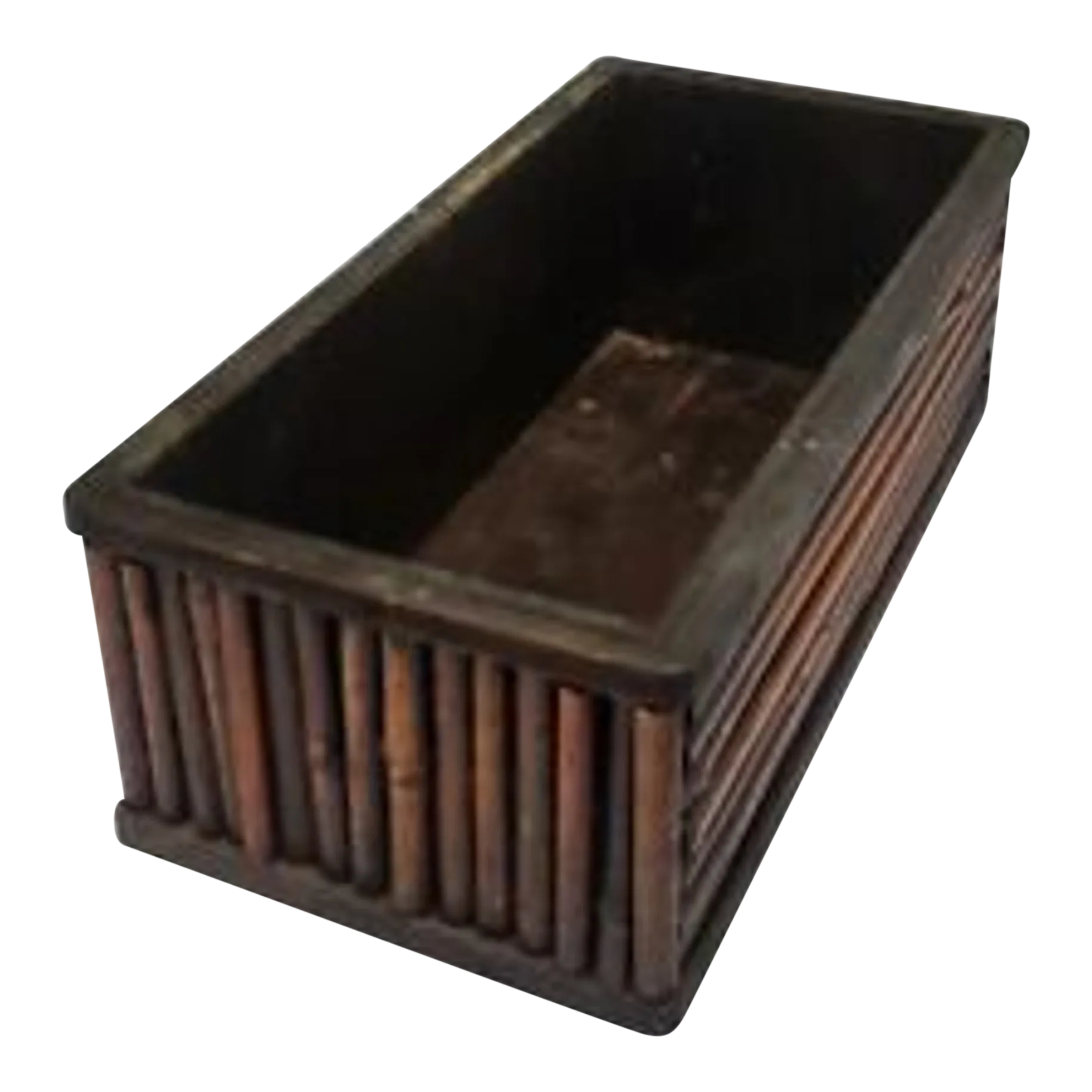 Vintage Bamboo Pencil Reed Rectangle Planter Chairish