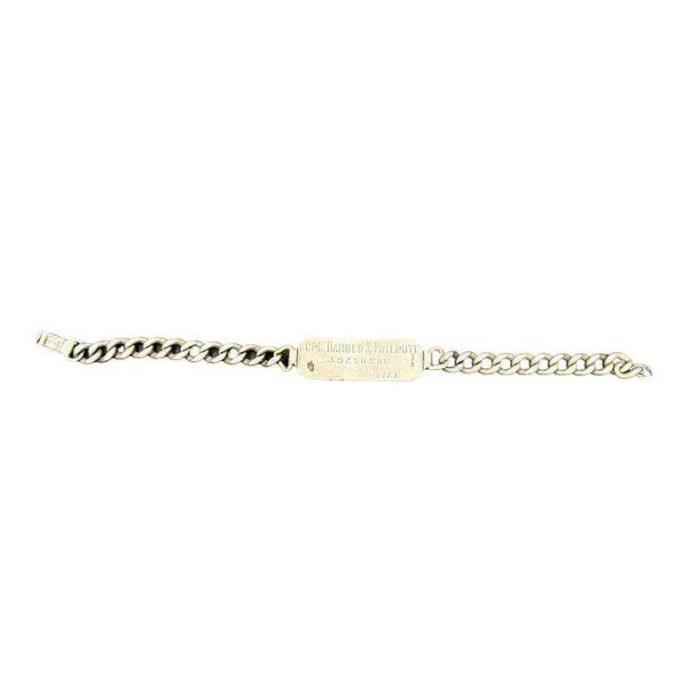 1940s Wwii Sterling Silver Us Army Id Link Bracelet | Chairish 1940s Wwii Sterling Silver Us Army Id Link Bracelet | Chairish