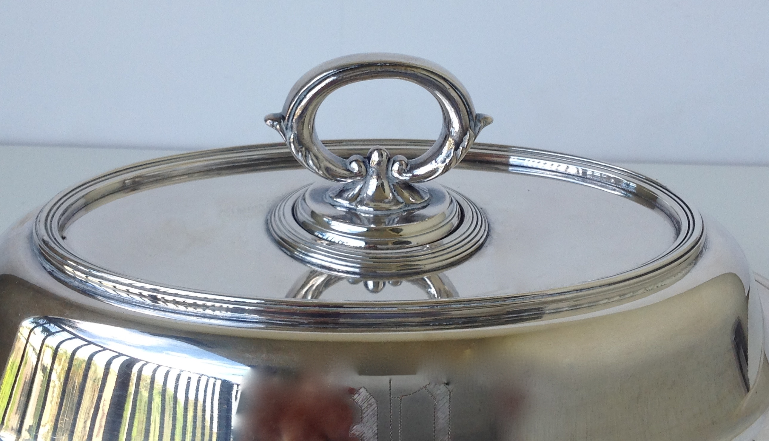 Corbell & Co England Antique Silver Plated Butter Dish Sugar