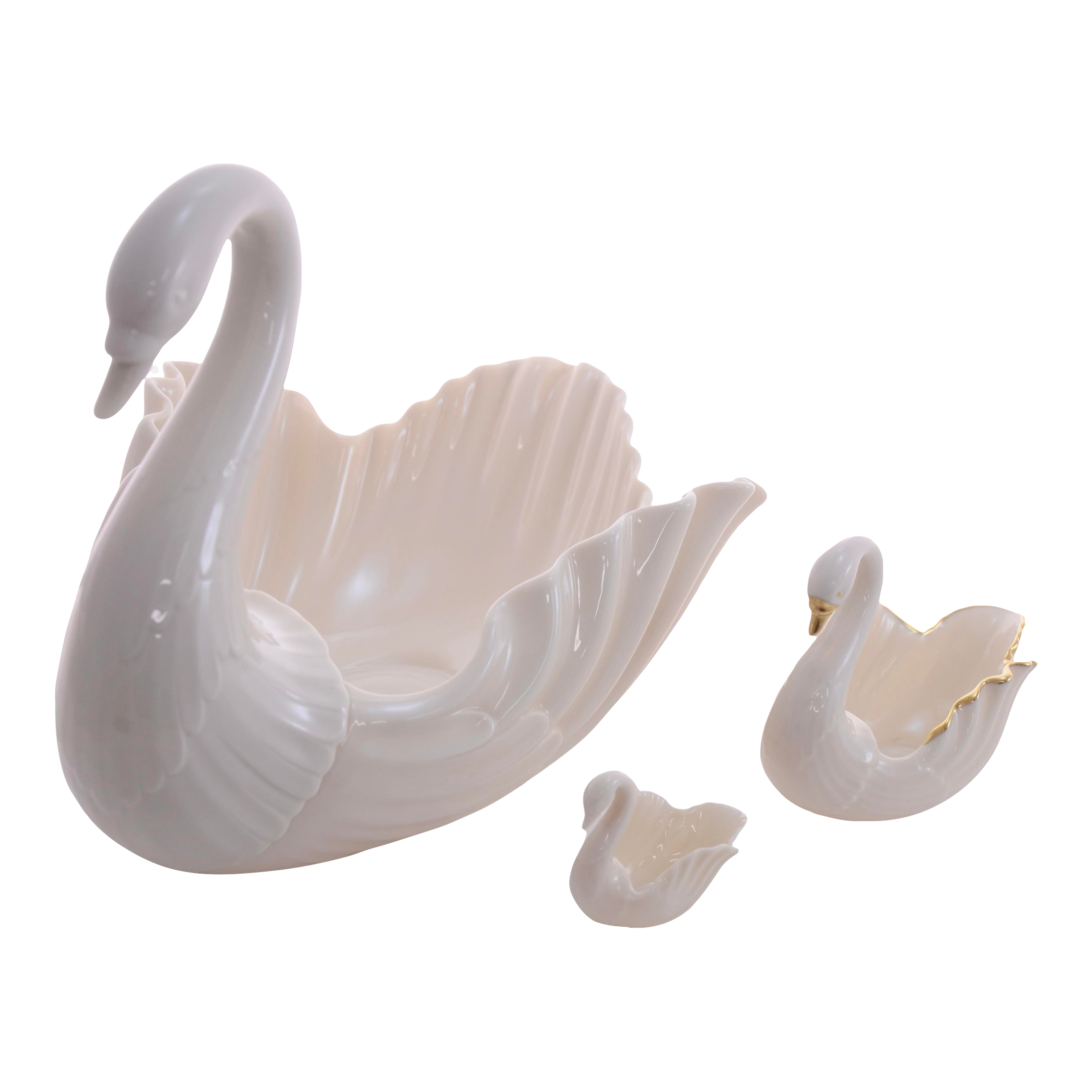 Lenox China Swans Set of 3 Chairish