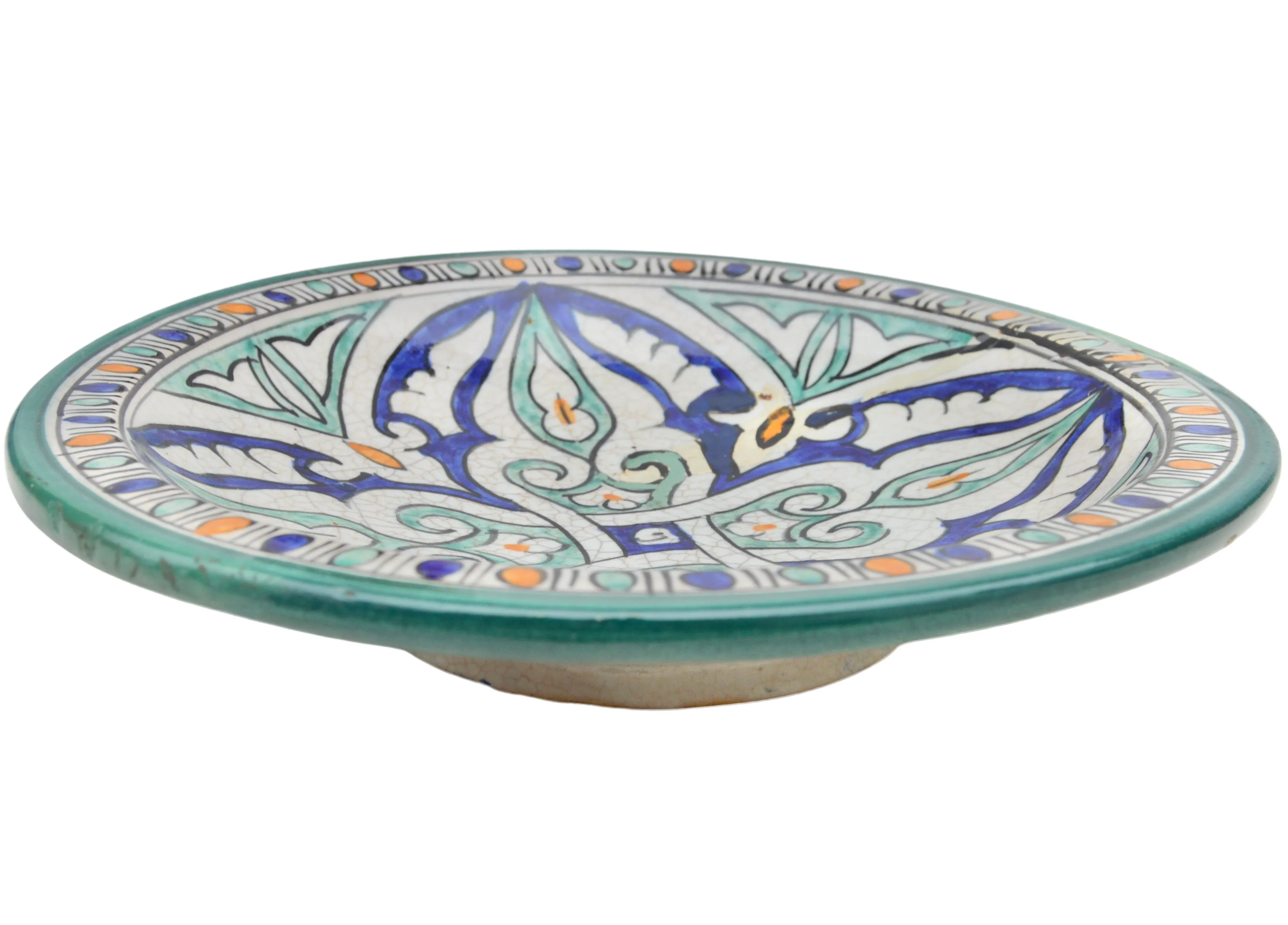 Late 19th Century Andalusian-Patterned Ceramic Decorative Plate